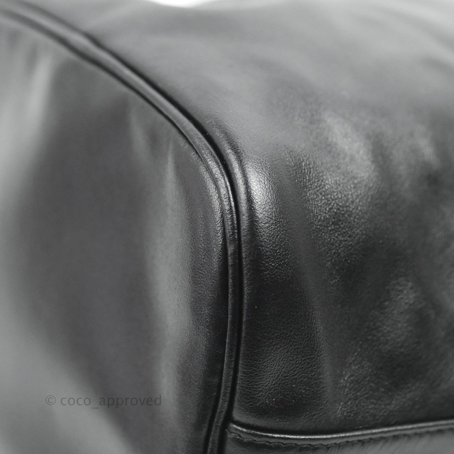 Prada Duet Bucket Bag Black Leather