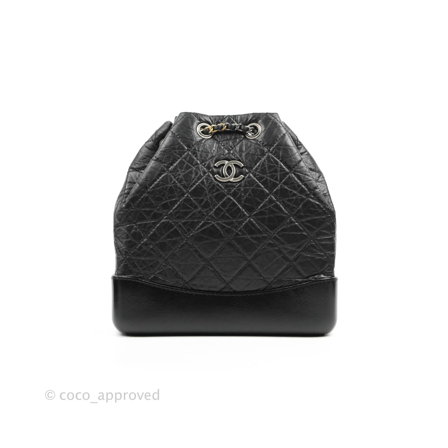 Chanel Small Gabrielle Backpack Black Aged Calfskin