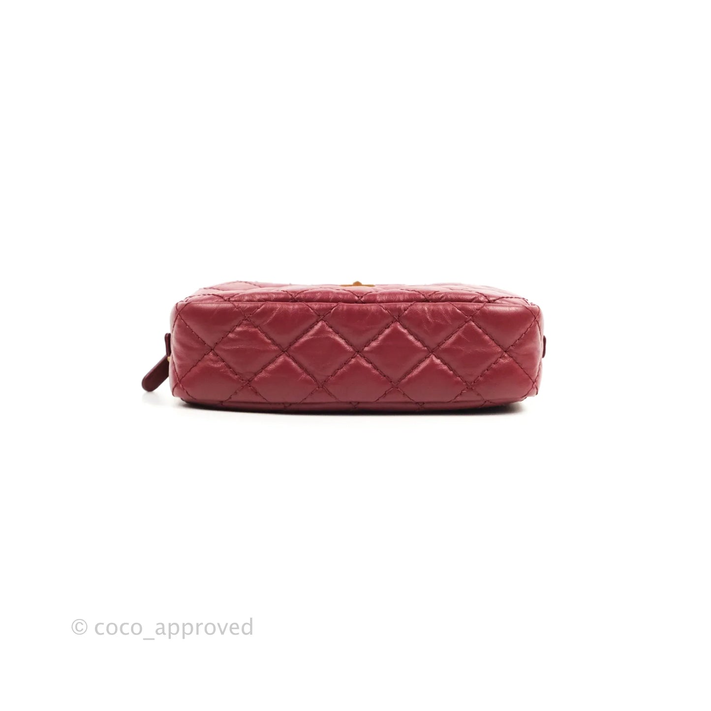 Chanel Quilted Mini Reissue Camera Case Red Aged Calfskin