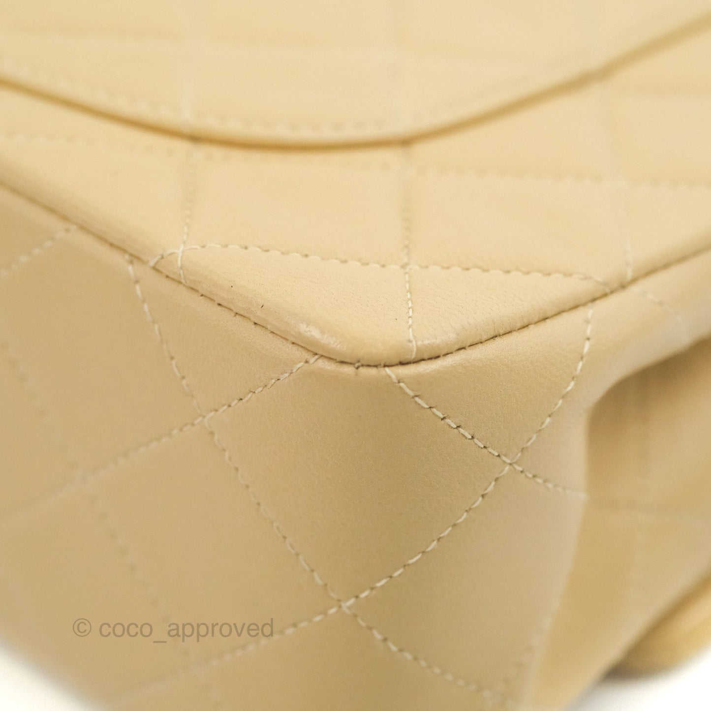 Chanel Classic Vintage Small Flap Beige Lambskin 24K Gold Hardware