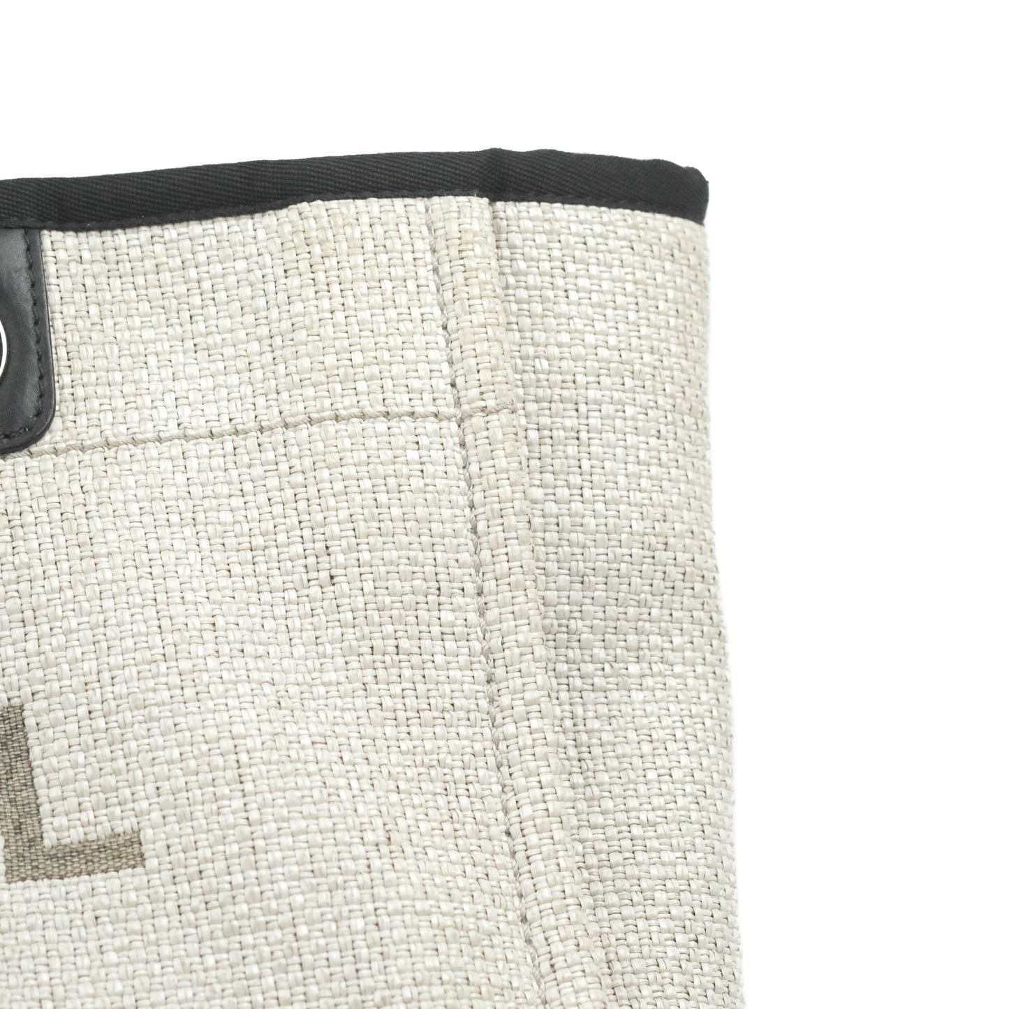 Chanel Medium Deauville Tote Light Grey Canvas