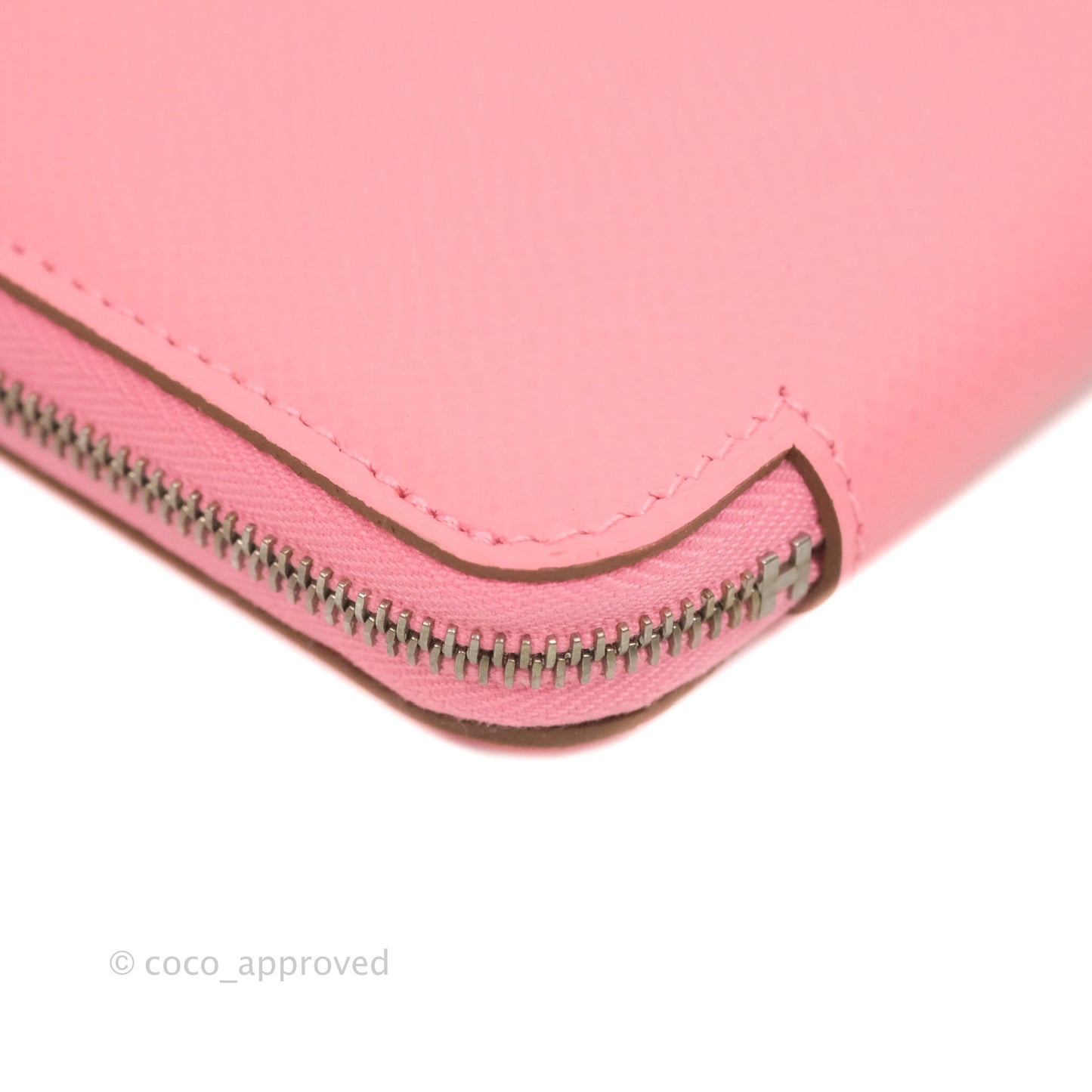 Hermès Silk In Compact Wallet Rose Lipstick Epsom