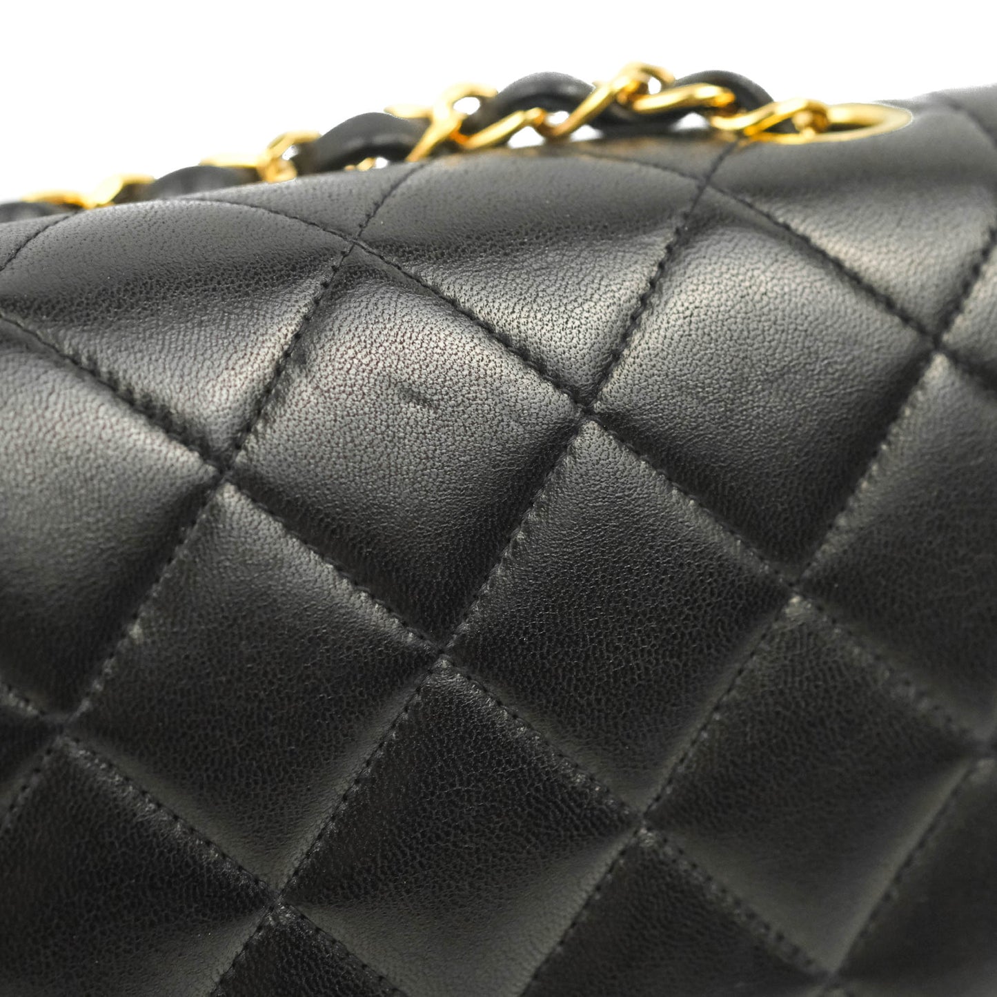 Chanel Vintage Quilted Medium Classic Diana Flap Bag Black Lambskin 24K Gold Hardware