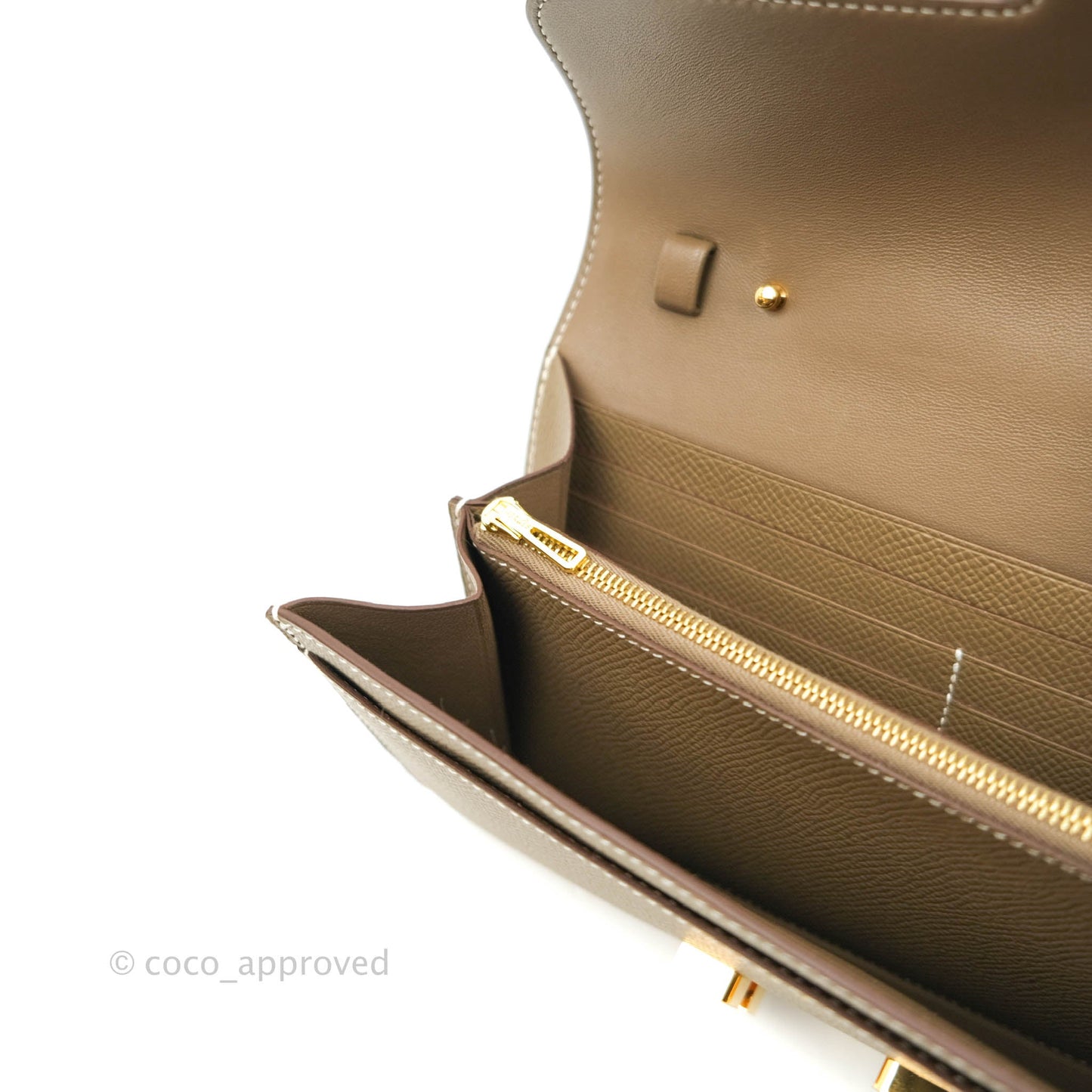 Hermès Constance Long To Go Wallet Epsom Gold Hardware