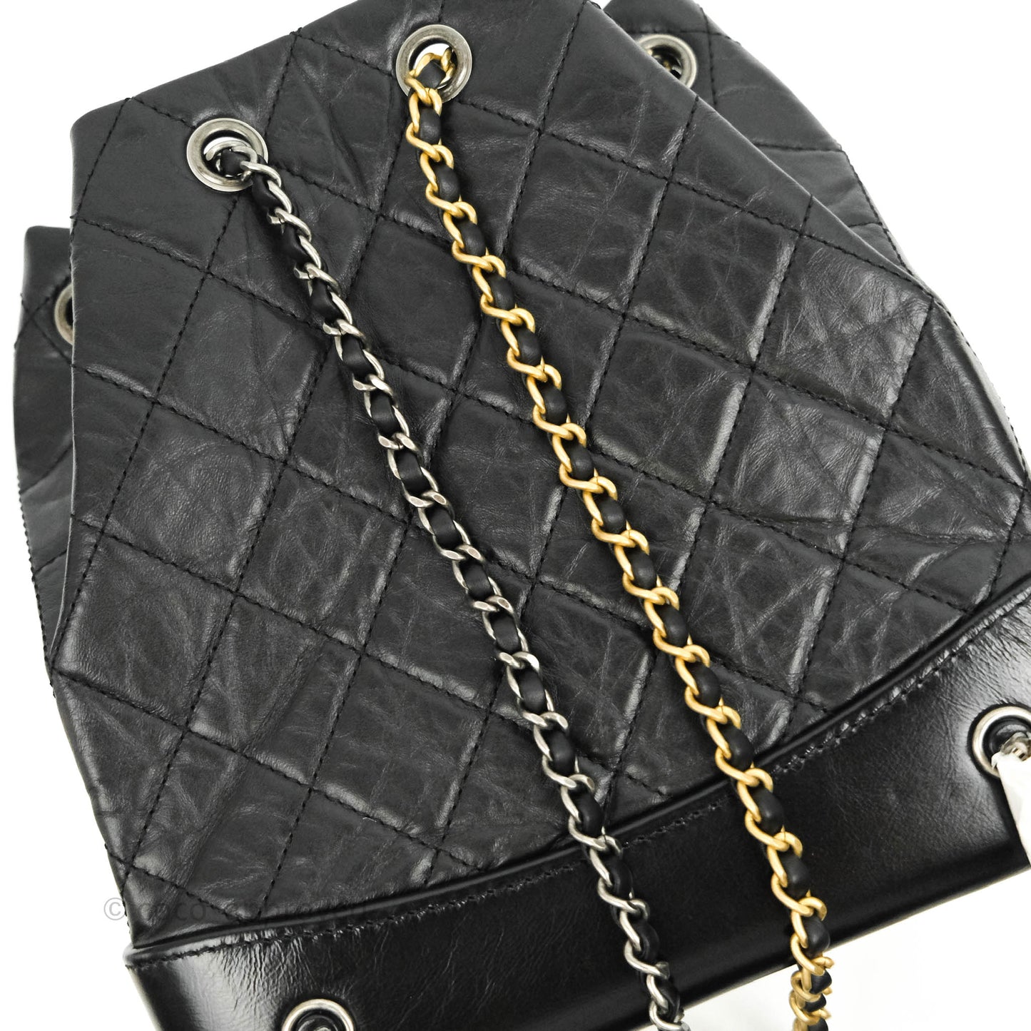 Chanel Small Gabrielle Backpack Black Aged Calfskin