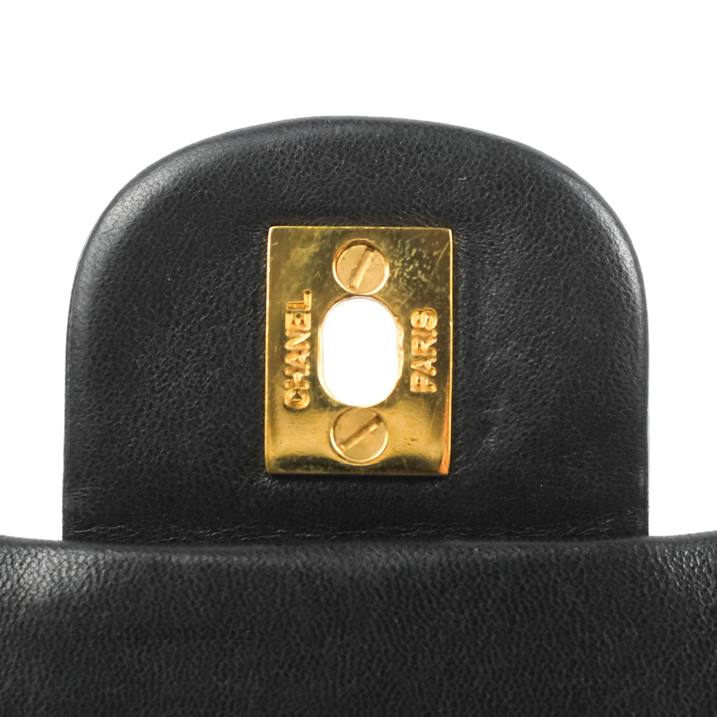 Chanel Classic Vintage Medium Flap Black Lambskin 24K Gold Hardware