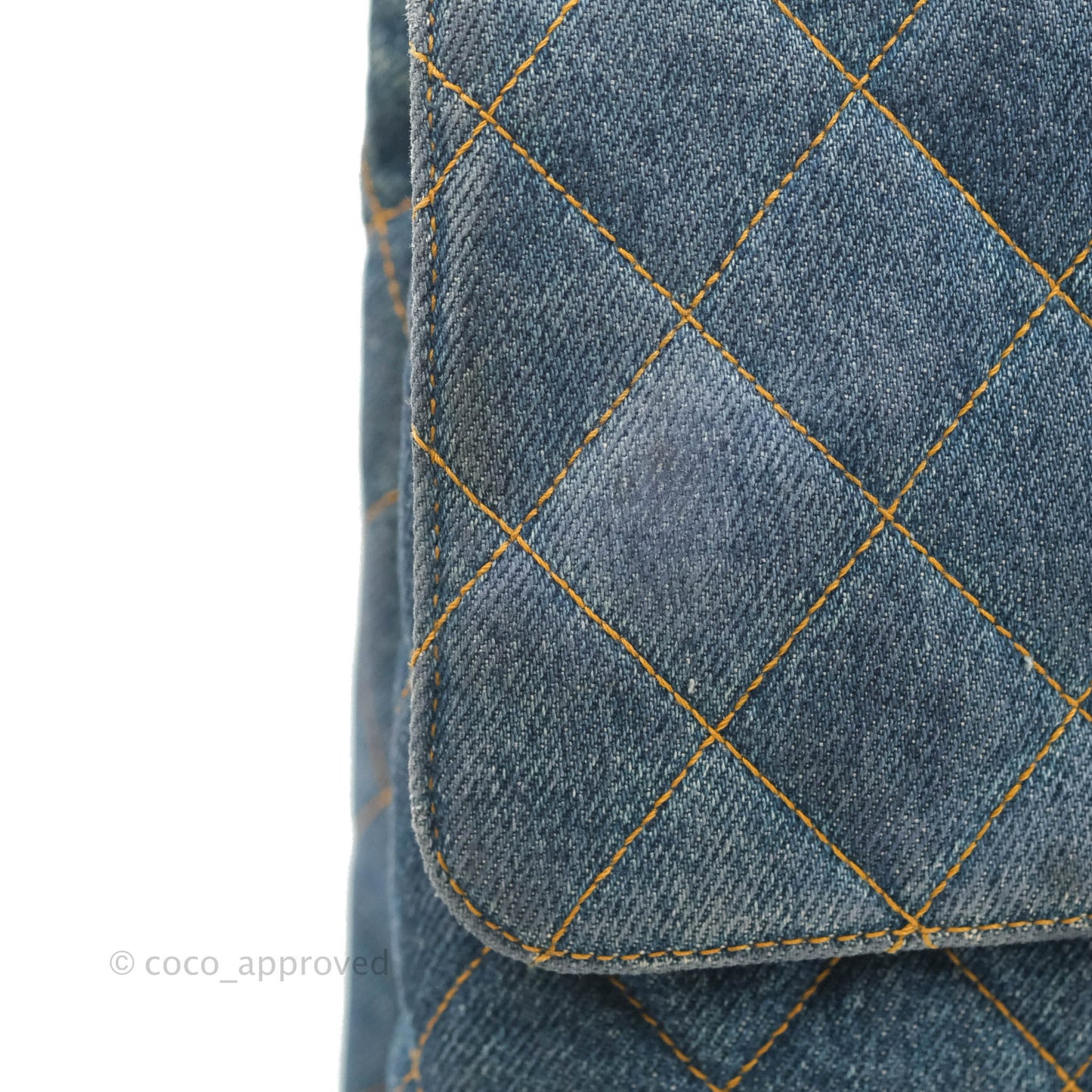 Chanel Vintage Quilted Kelly Bag Denim 24K Gold Hardware