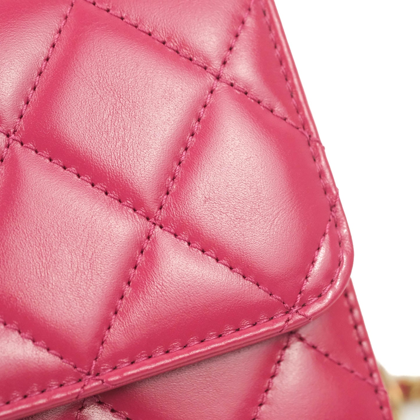 Chanel Quilted Mini Perfect Fit Adjustable Pink Calfskin Aged Gold Hardware 21A