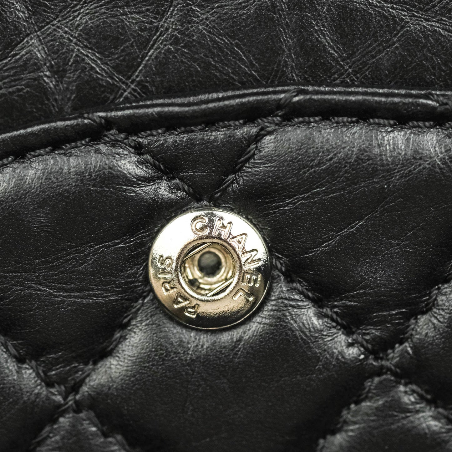 Chanel 2.55 Reissue Lucky Charms 225 Flap Black Crumpled Calfskin Ruthenium Hardware