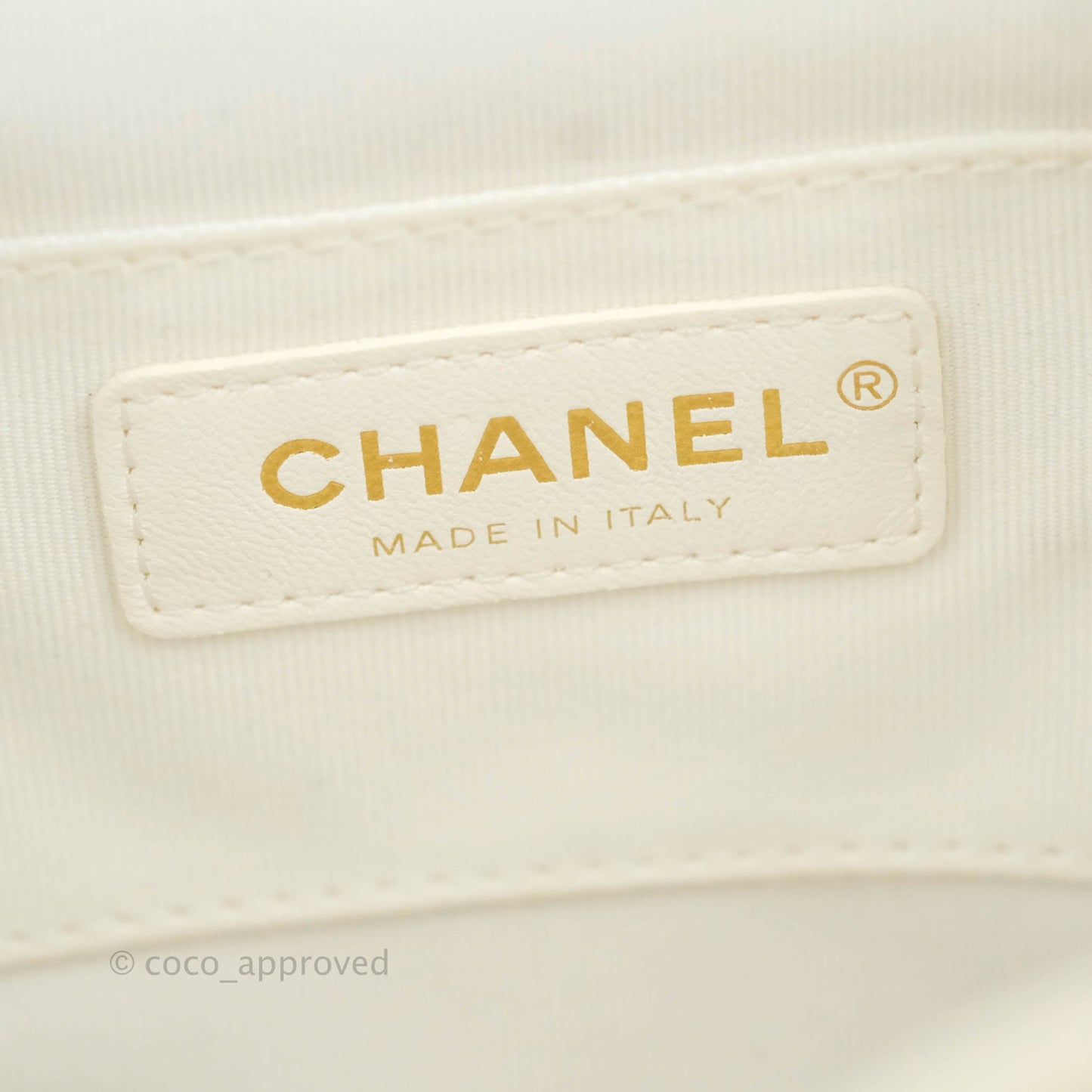 Chanel Quilted Small Duma Drawstring Backpack White Lambskin