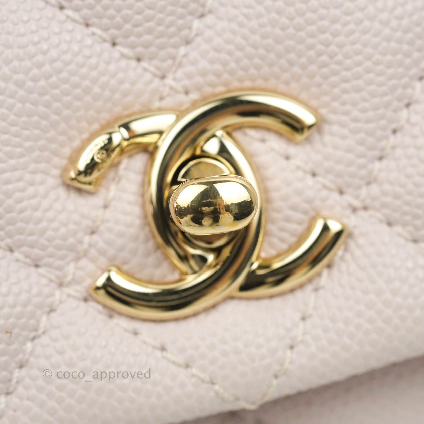 Chanel Small Coco Handle Light Lilac Pink Caviar Gold Hardware
