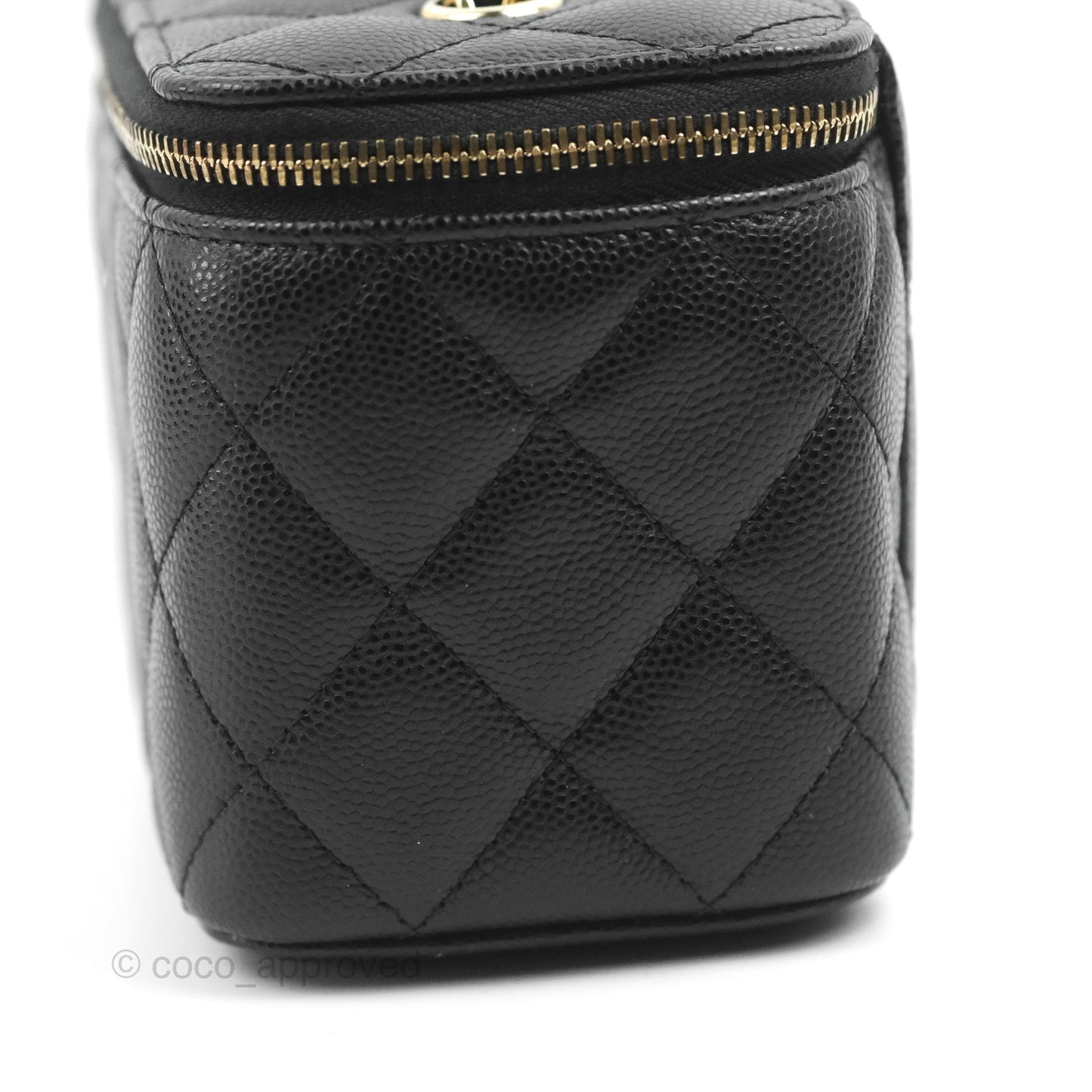 Chanel Classic Vanity with Chain Black Caviar Gold Hardware