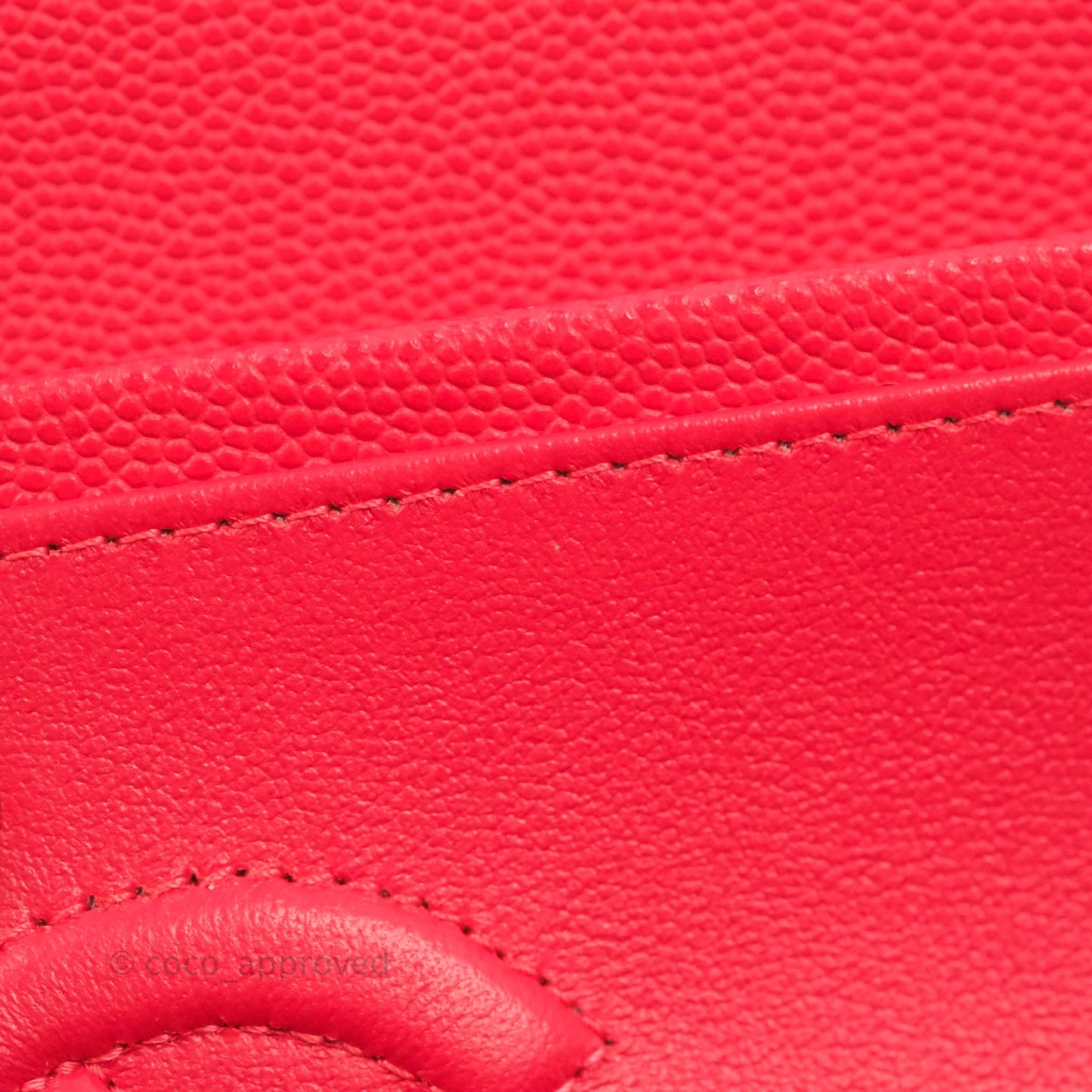 Chanel Small Classic Quilted Flap Red Caviar Gold Hardware
