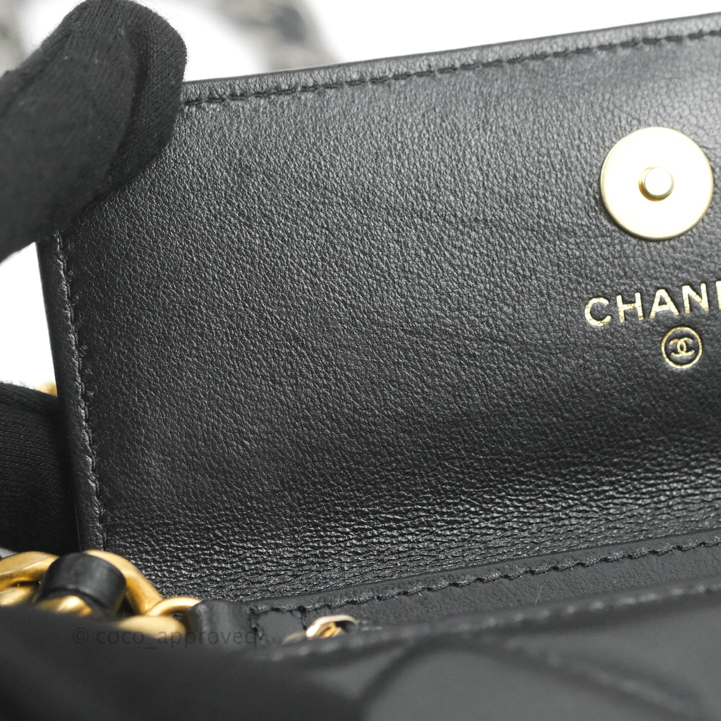 Chanel 19 Mini Clutch with Chain Black Lambskin Mixed Hardware