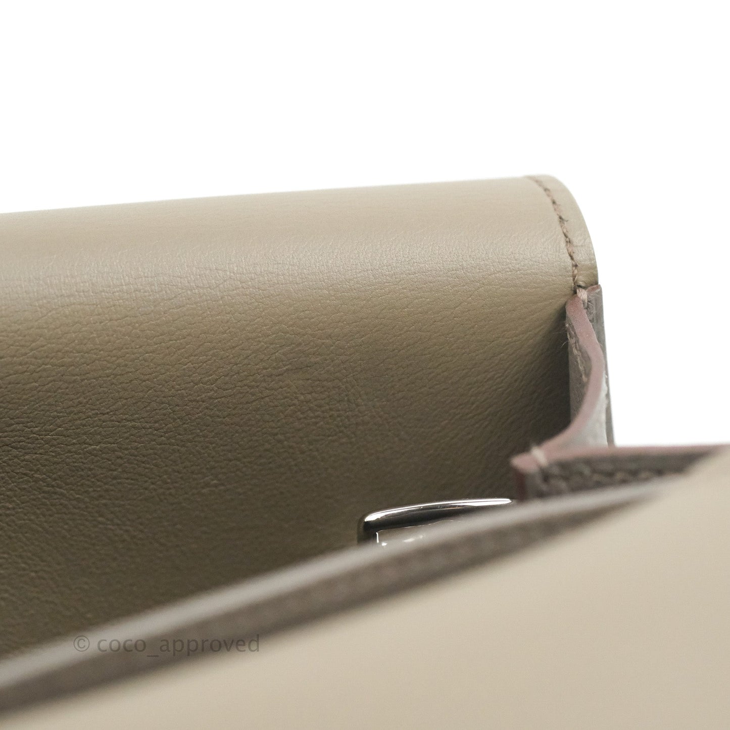 Hermès Halzan 25 Gris Etain Evercolor Palladium Hardware