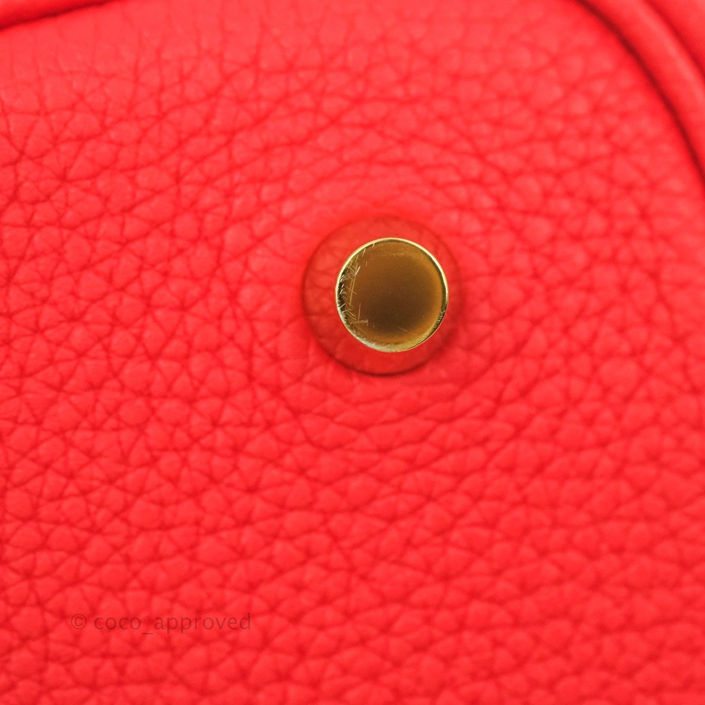 Hermès Picotin 22 Clemence Rouge de Coeur Gold Hardware