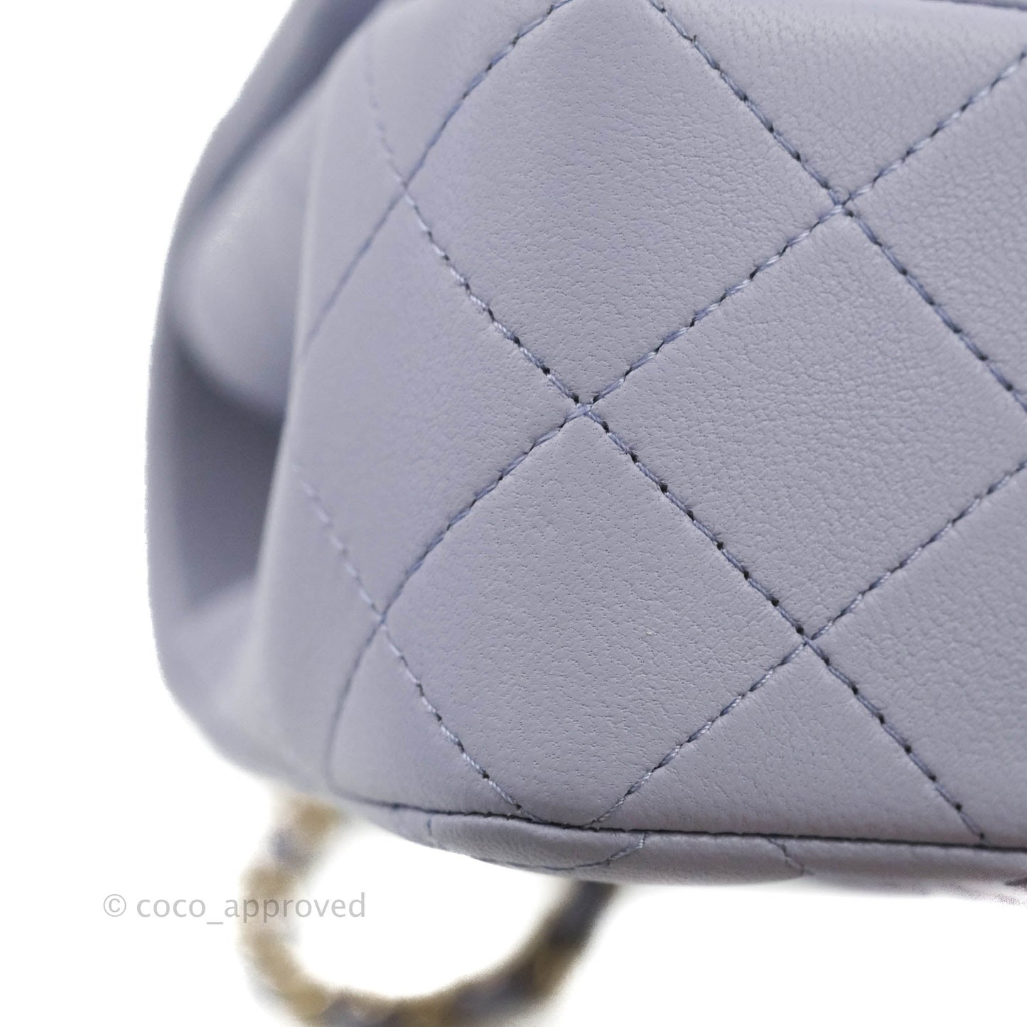 Chanel Top Handle Mini Rectangular Flap Bag Lilac Lambskin Gold Hardware