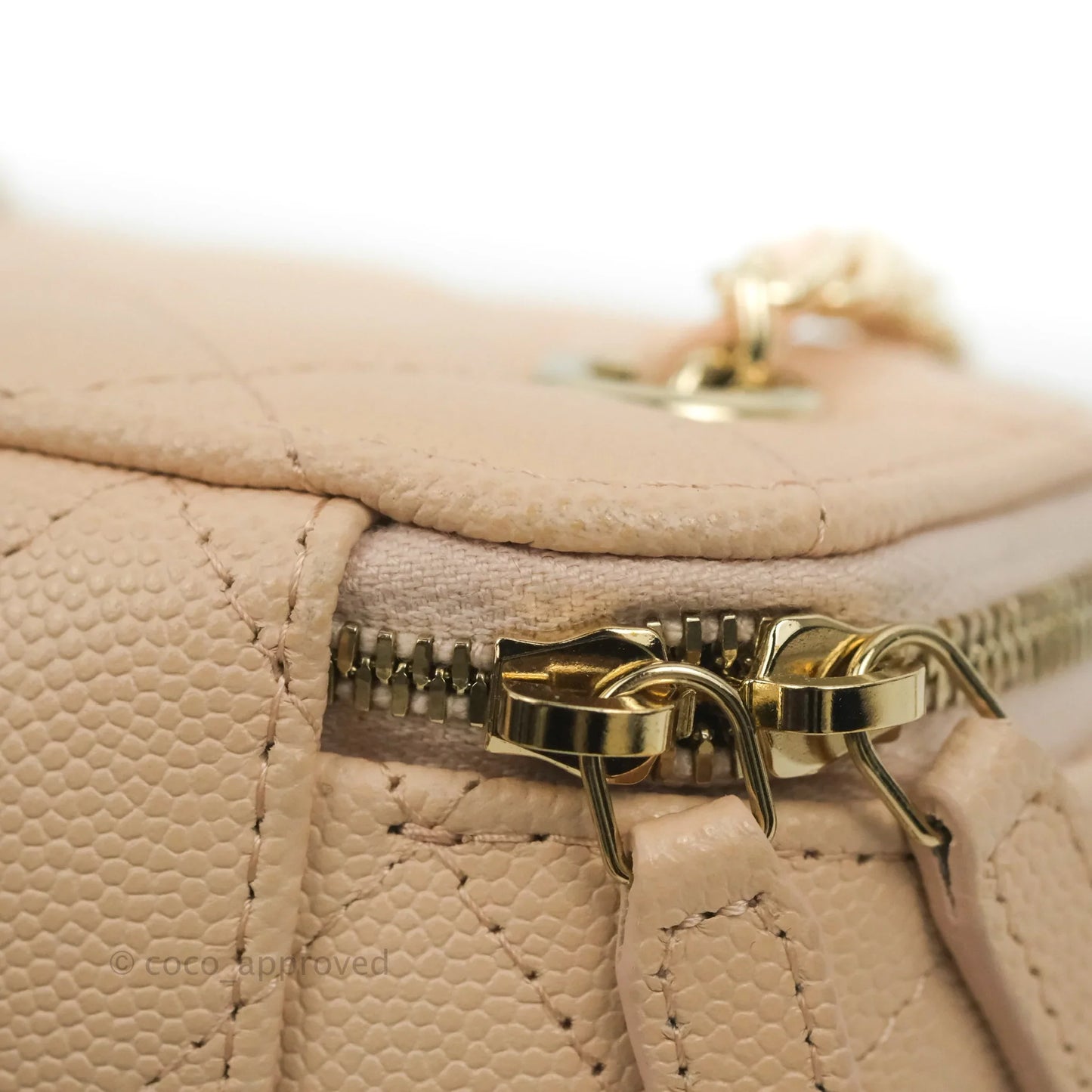 Chanel Mini Vanity With Chain Rose Clair Pink Caviar Gold Hardware