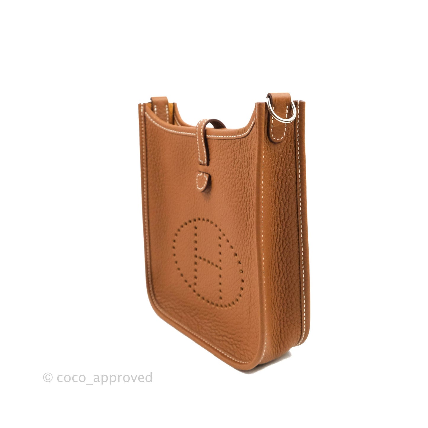 Hermès Mini Evelyne 16 Gold Clemence Palladium Hardware