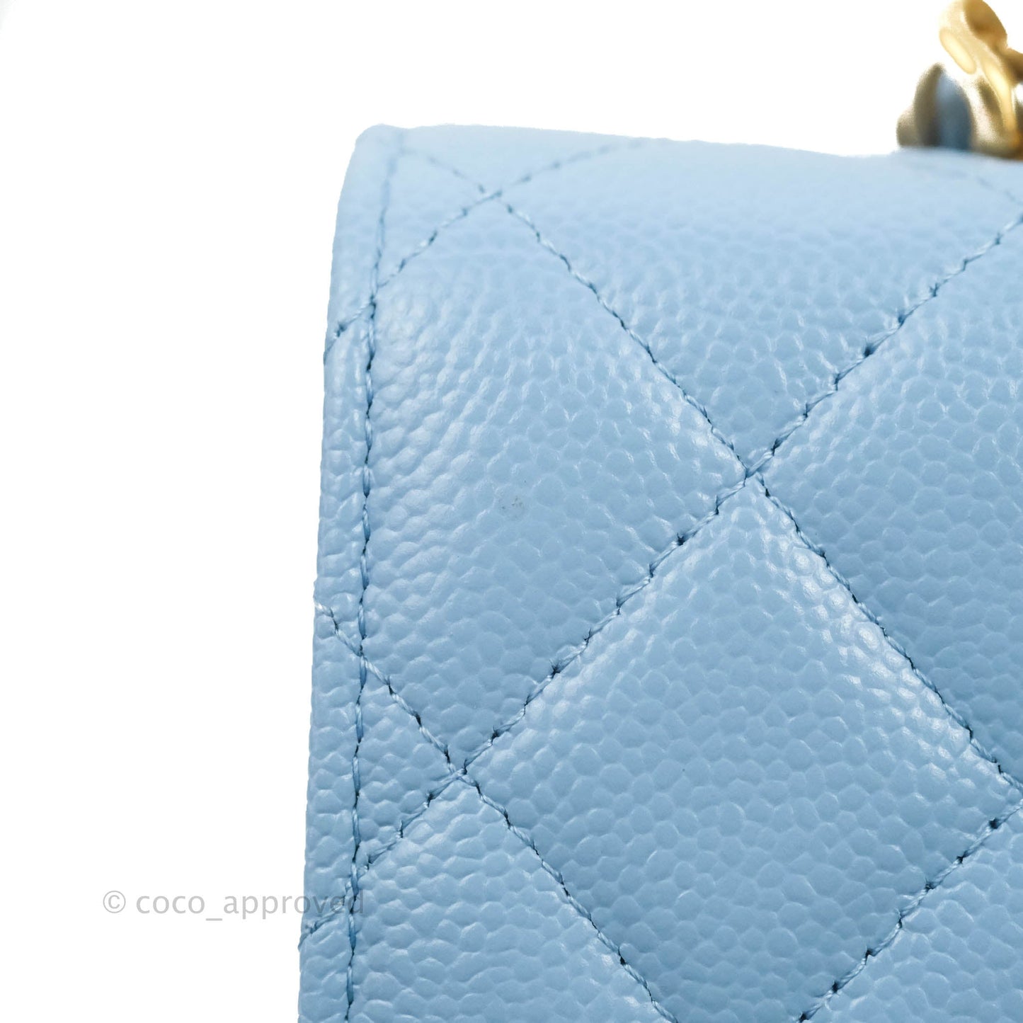 Chanel Top Handle Pick Me Up Wallet On Chain WOC Blue Caviar Gold Hardware 22S