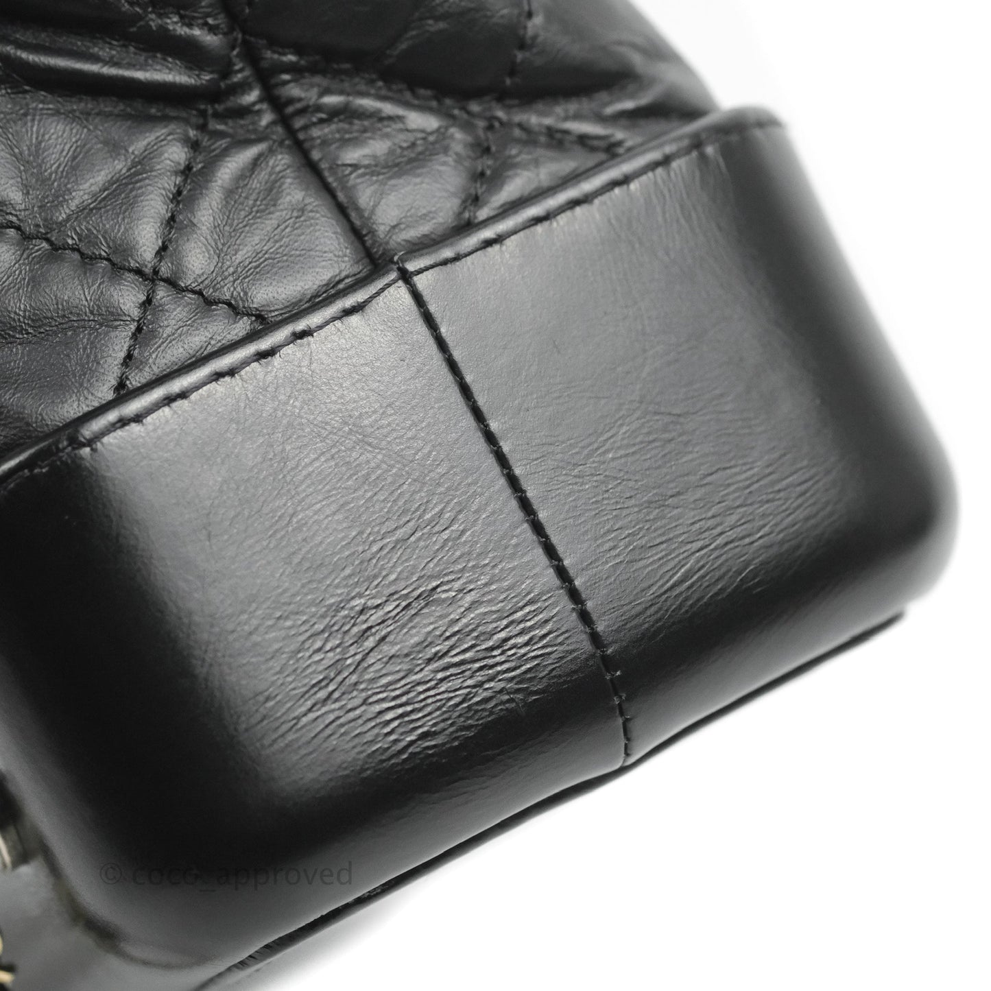 Chanel Medium Gabrielle Backpack Black Aged Calfskin