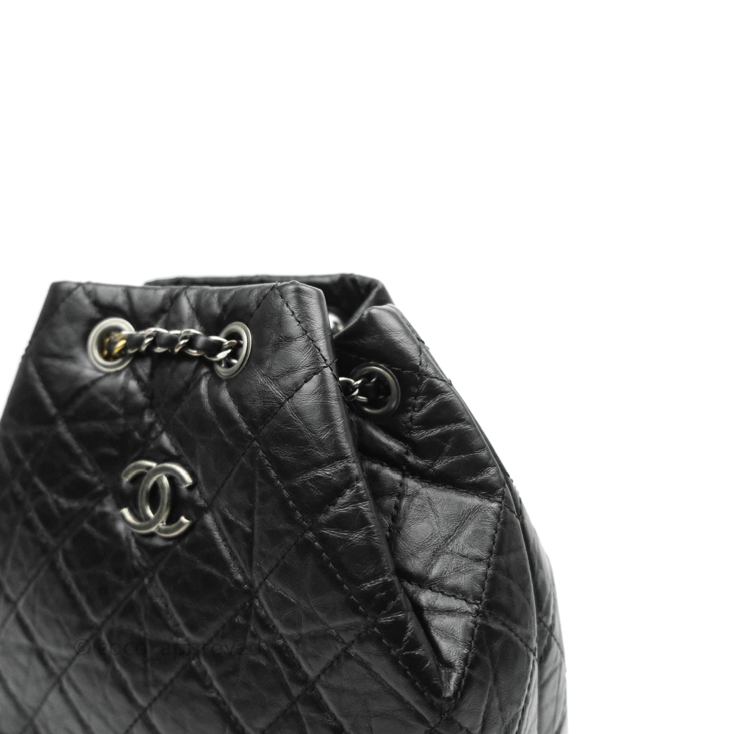 Chanel Small Gabrielle Backpack Black Aged Calfskin