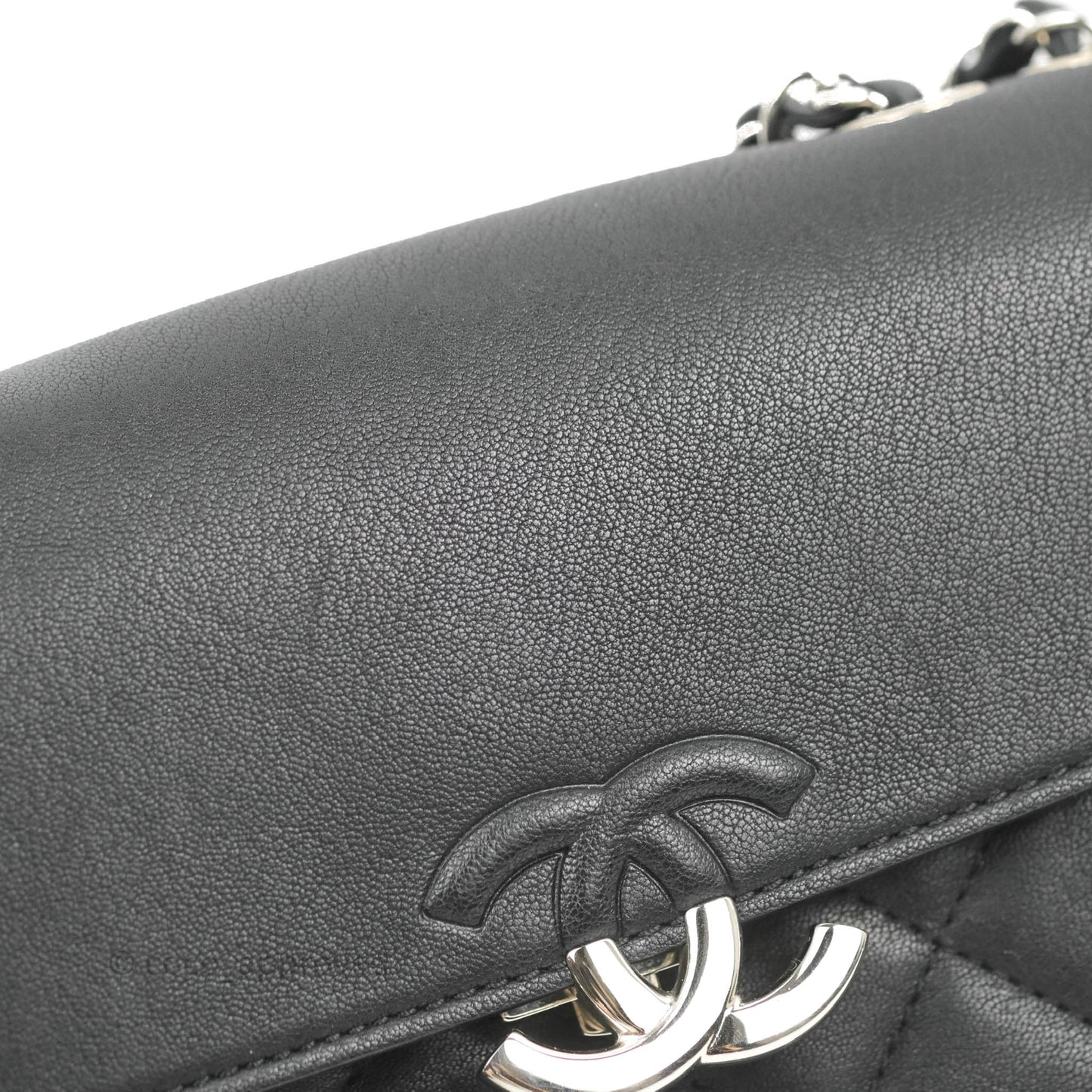 Chanel Quilted Mini Urban Companion Flap Black Calfskin Silver Hardware
