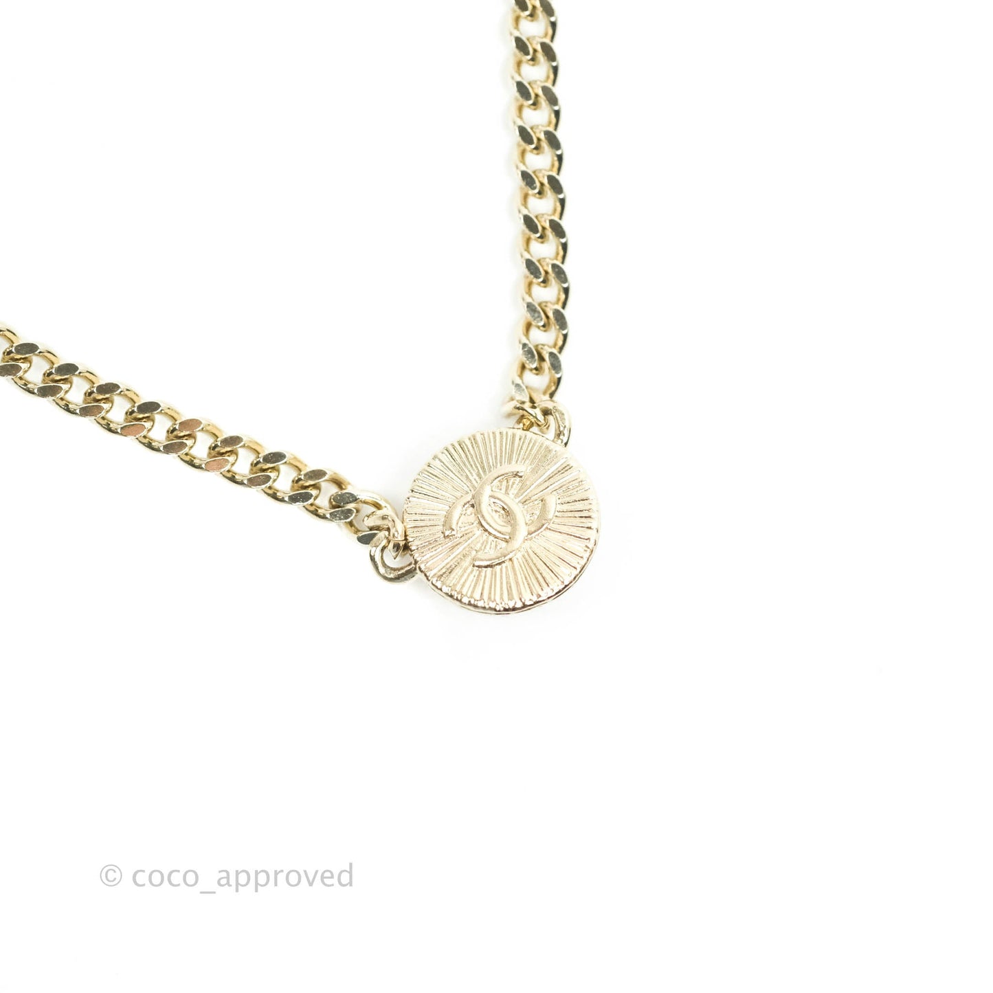 Chanel CC Crystal Pink Resin Choker Light Gold Hardware 22C