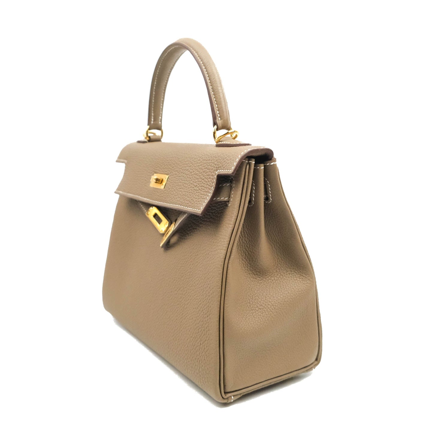 [DM to purchase] Hermès Retourne Kelly 25 Etoupe 18 Veau Togo Gold Hardware