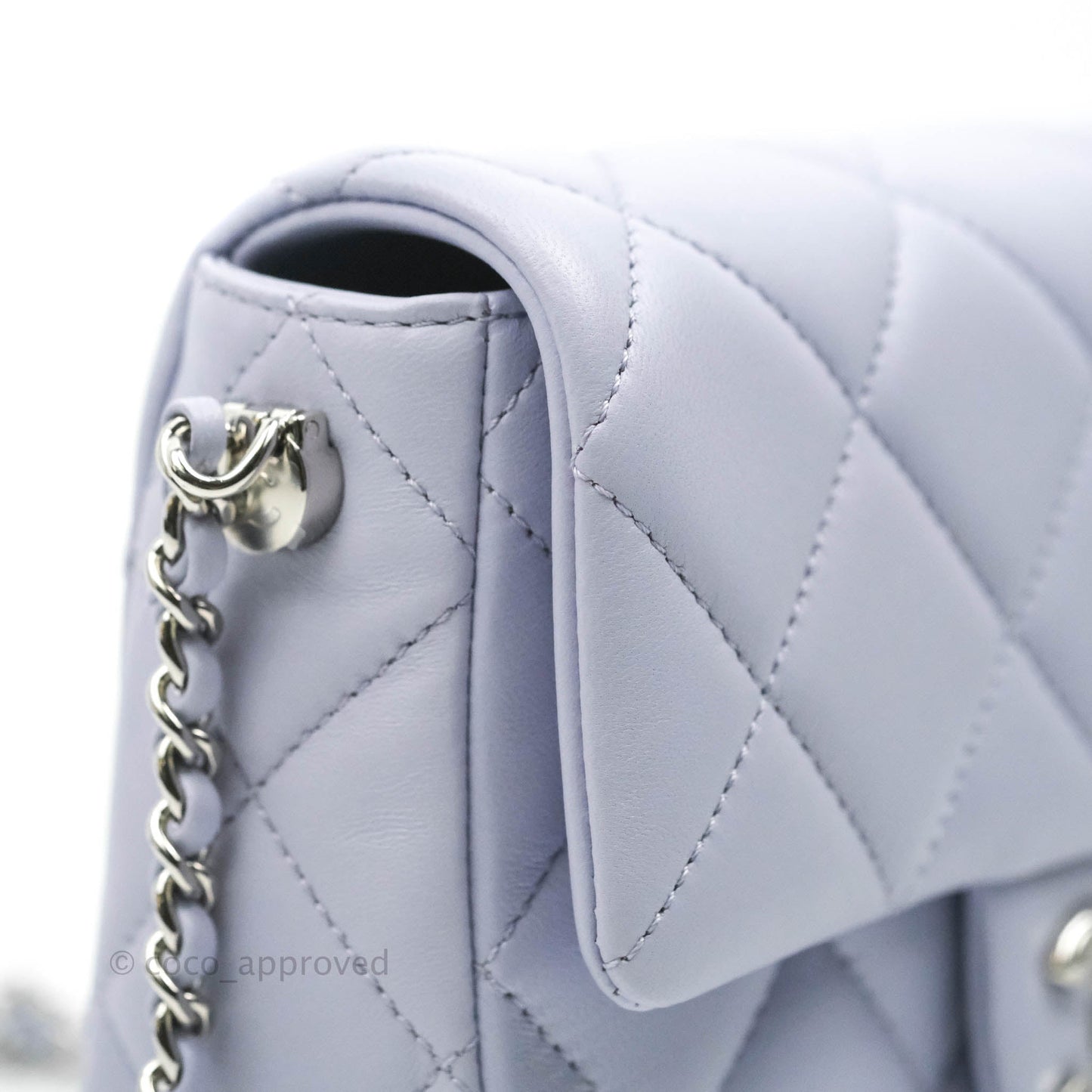 Chanel Quilted My Perfect Mini With Pearl Lilac Lambskin Silver Hardware