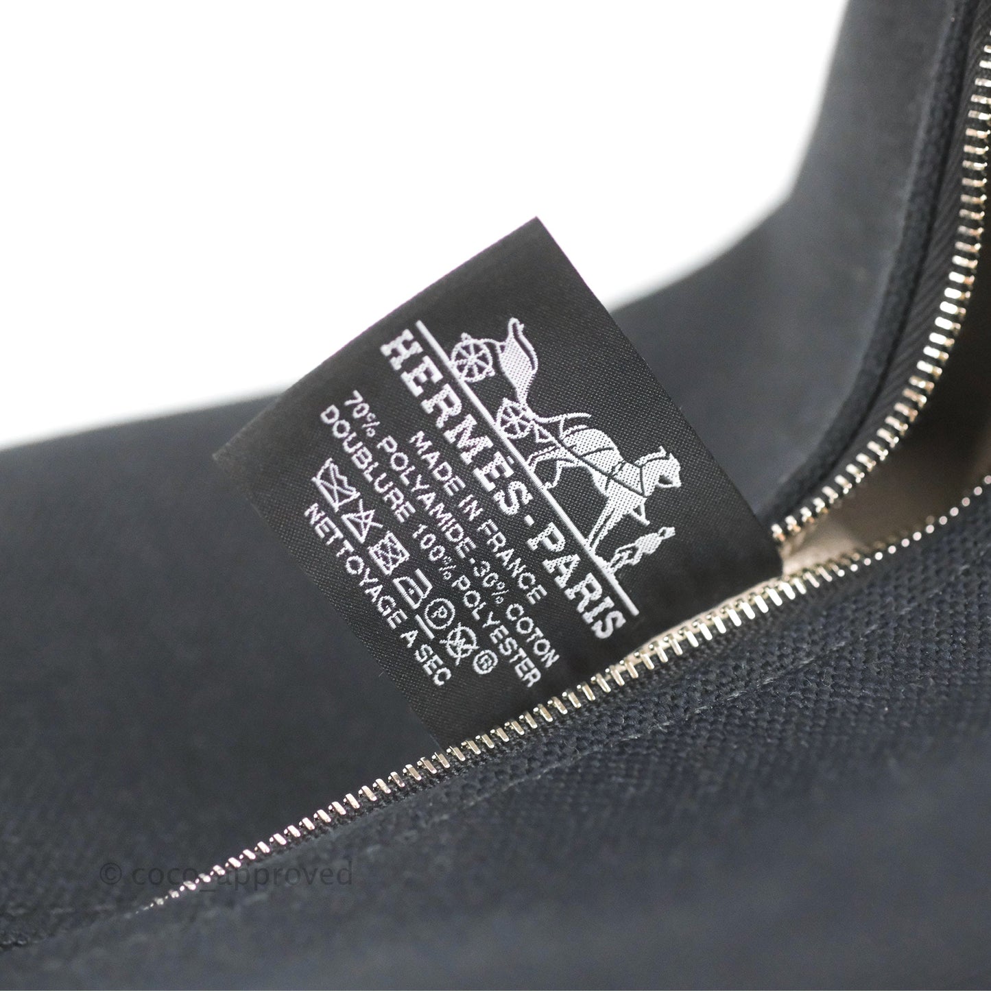 Hermès Large Bride-A-Brac Navy Canvas