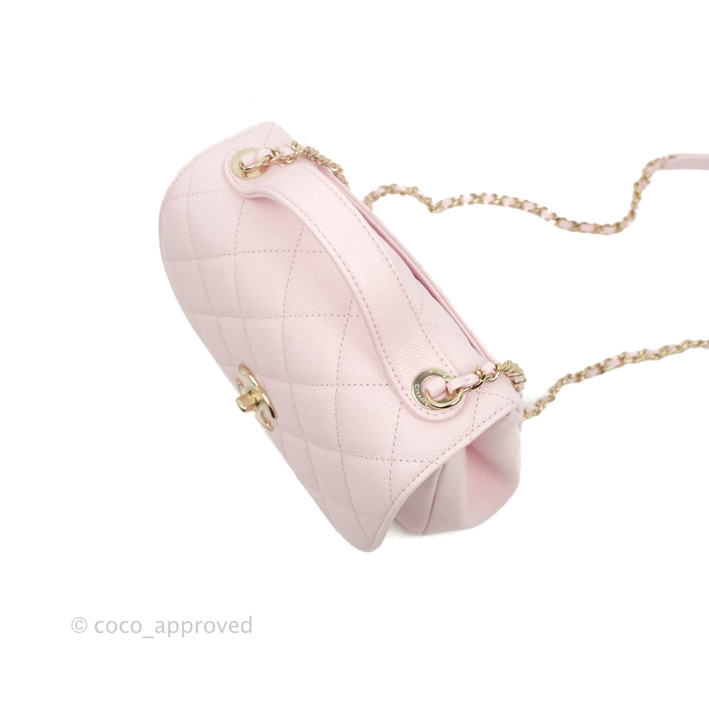 Chanel Quilted Small Business Affinity Flap Pink Caviar Gold Hardware