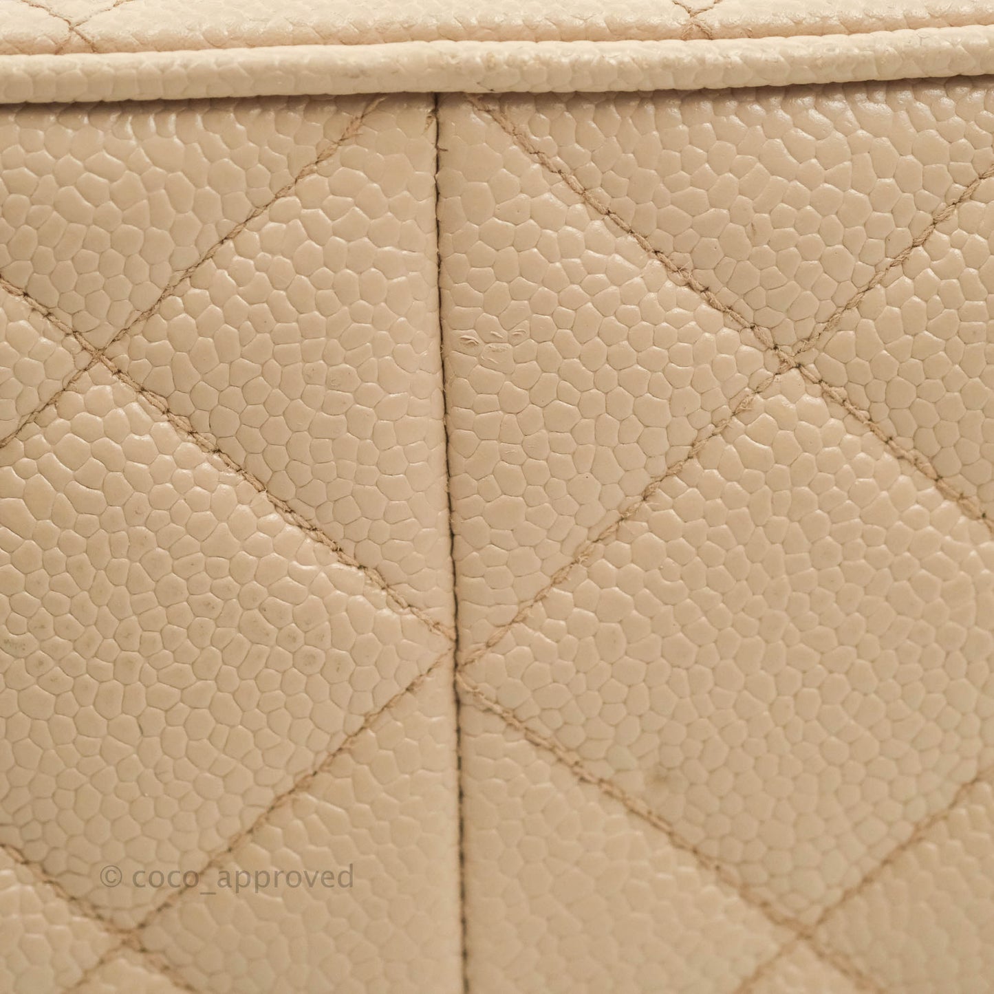 Chanel Vintage CC Large Square Shoulder Bag Dusty Pink Caviar 24K Gold Hardware