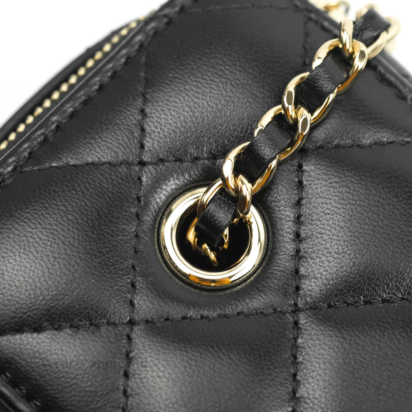 Chanel Vanity with Classic Chain Black Lambskin Gold Hardware