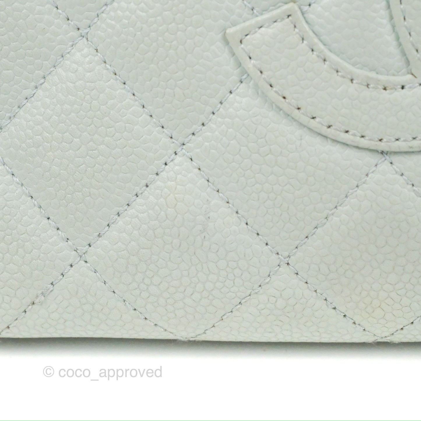 Chanel PTT Petite Timeless Shopping Tote Bag Light Tiffany Blue Caviar Gold Hardware