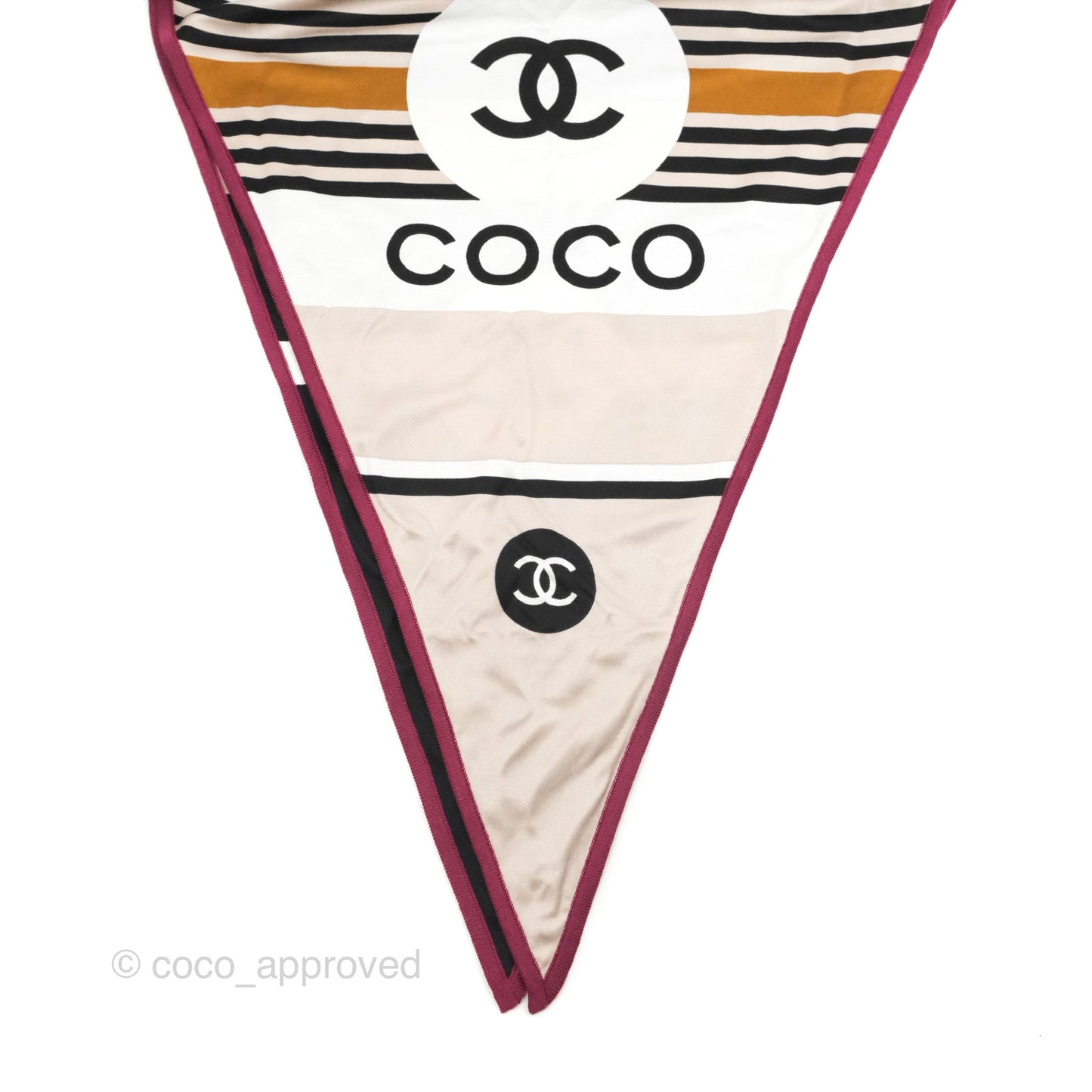 Chanel CC Logo Silk Scarf Multi-colour