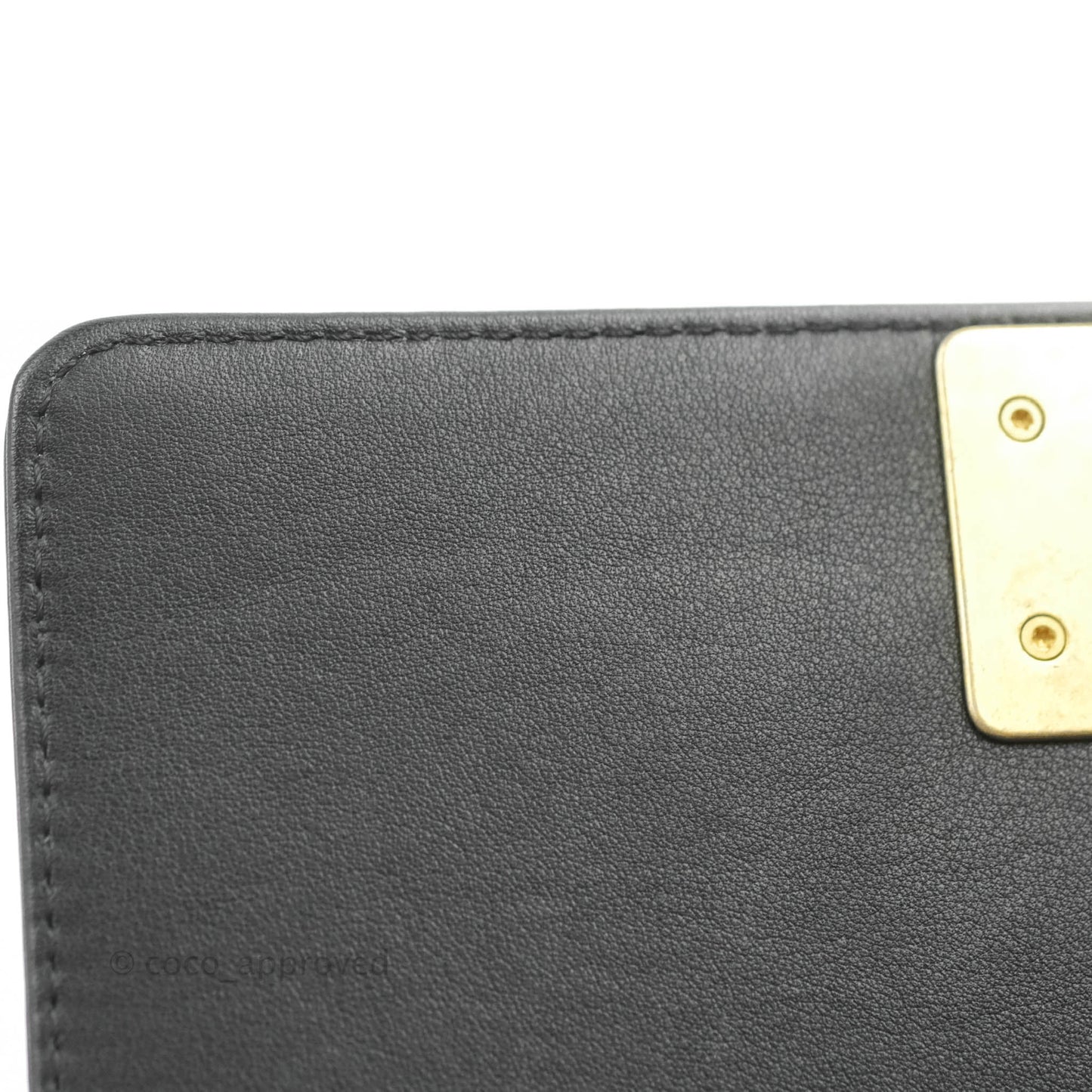 Chanel Small Boy Bag Black Calfskin Gold Hardware