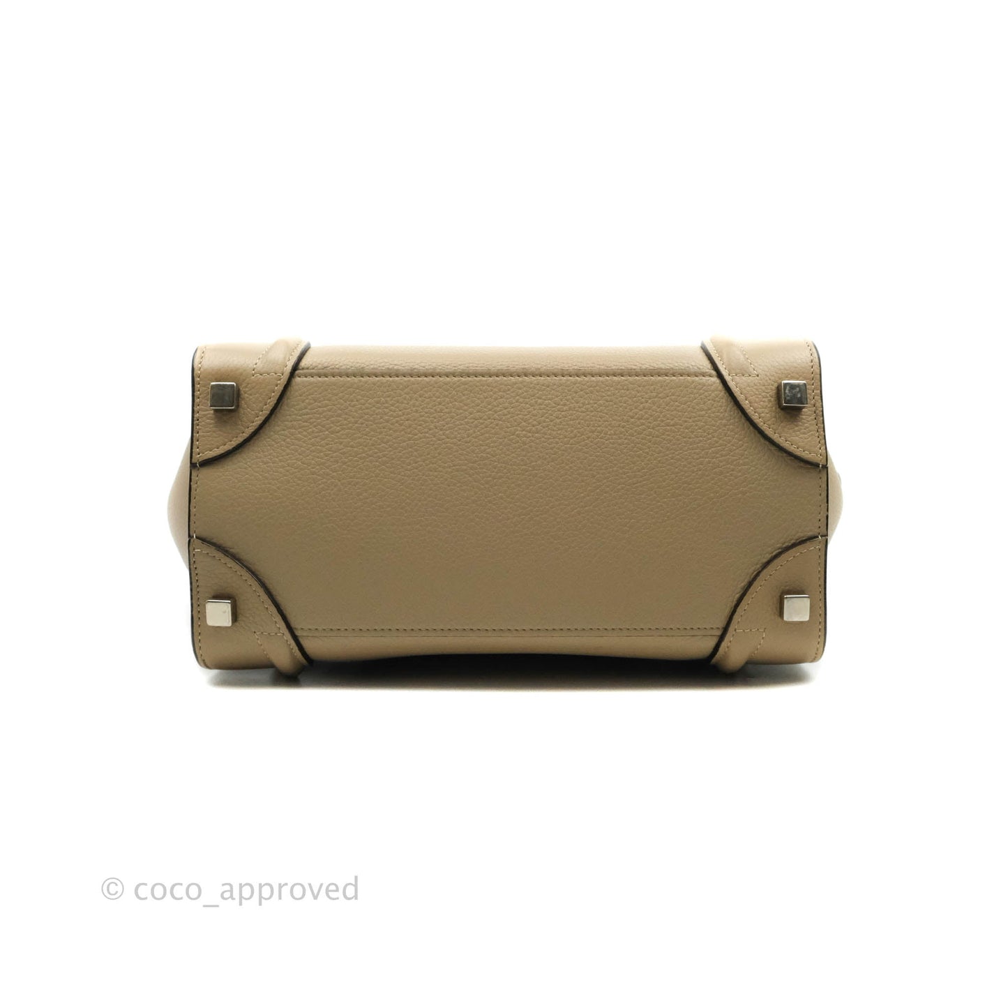 Celine Micro Luggage Handbag Dune Grained Calfskin