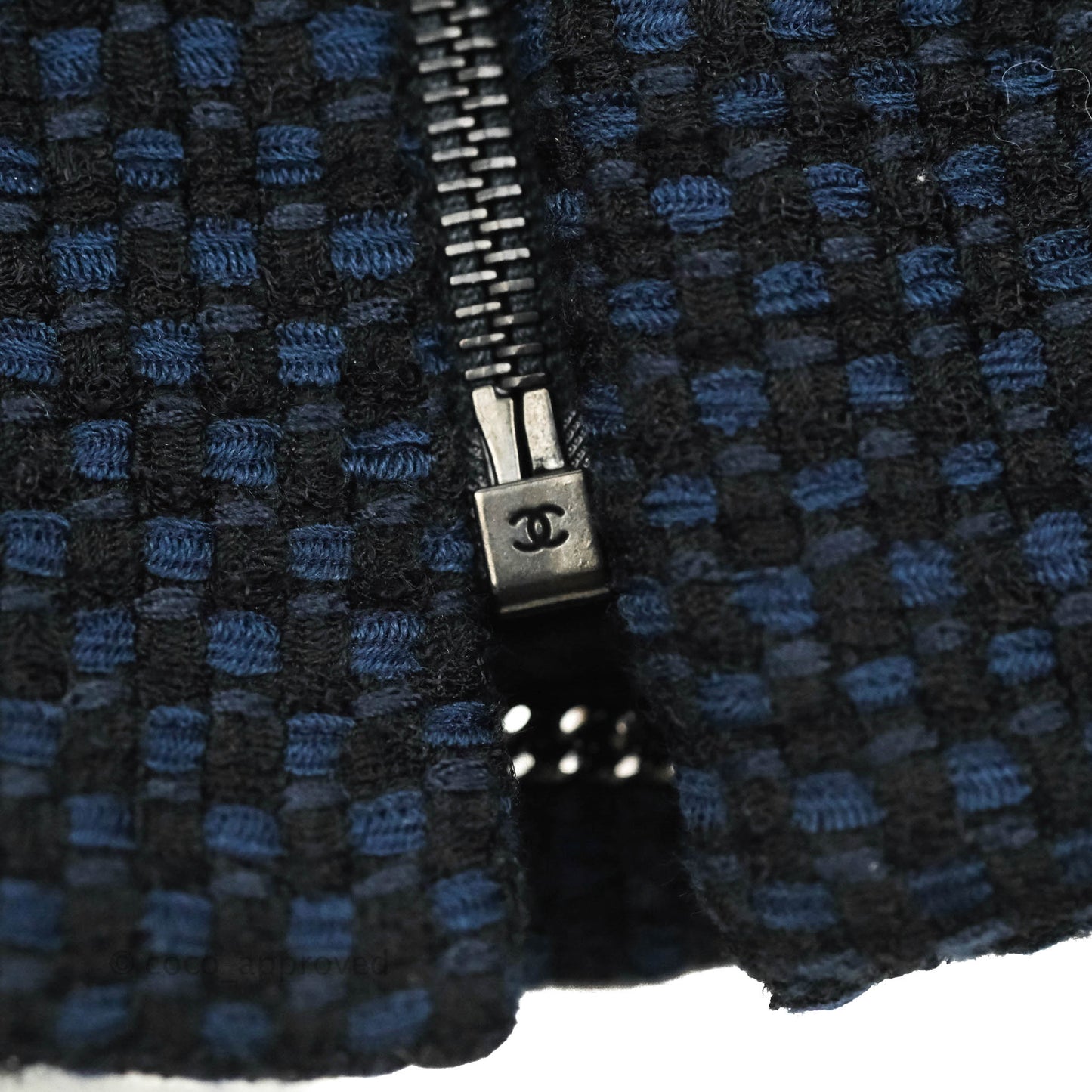 Chanel Jacket Fan Tweed Navy