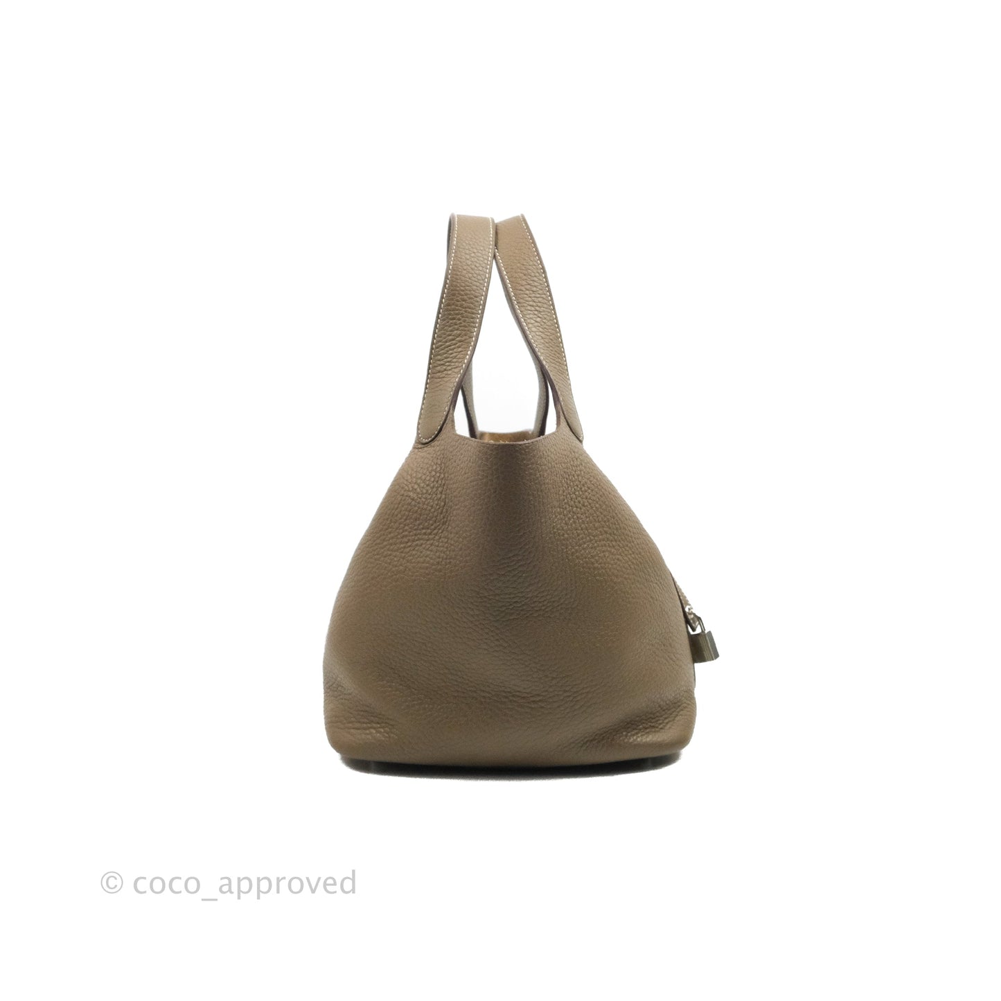 Hermès Picotin Lock 22 Clemence Etoupe Palladium Hardware