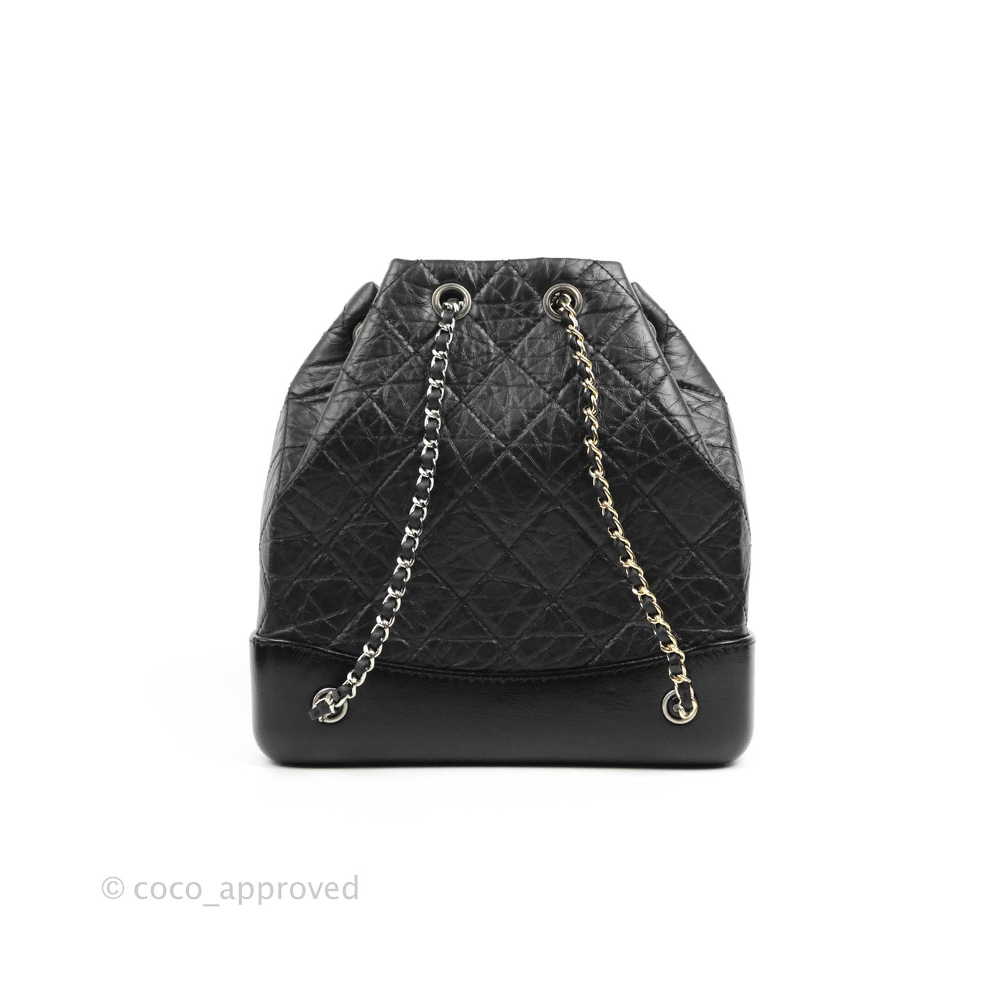 Chanel Small Gabrielle Backpack Black Aged Calfskin