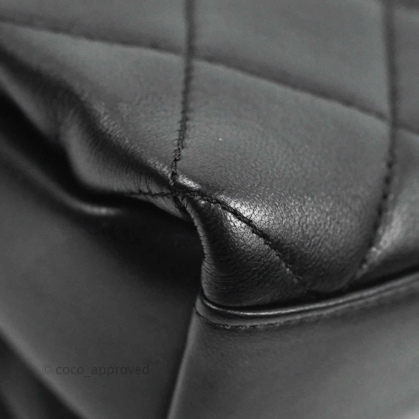 Chanel Quilted Small Flap Bag with CC Crystal Logo Handle Black Lambskin Aged Gold Hardware