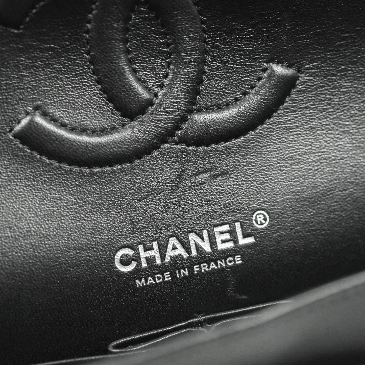 Chanel Classic Quilted M/L Medium Double Flap So Black Lambskin