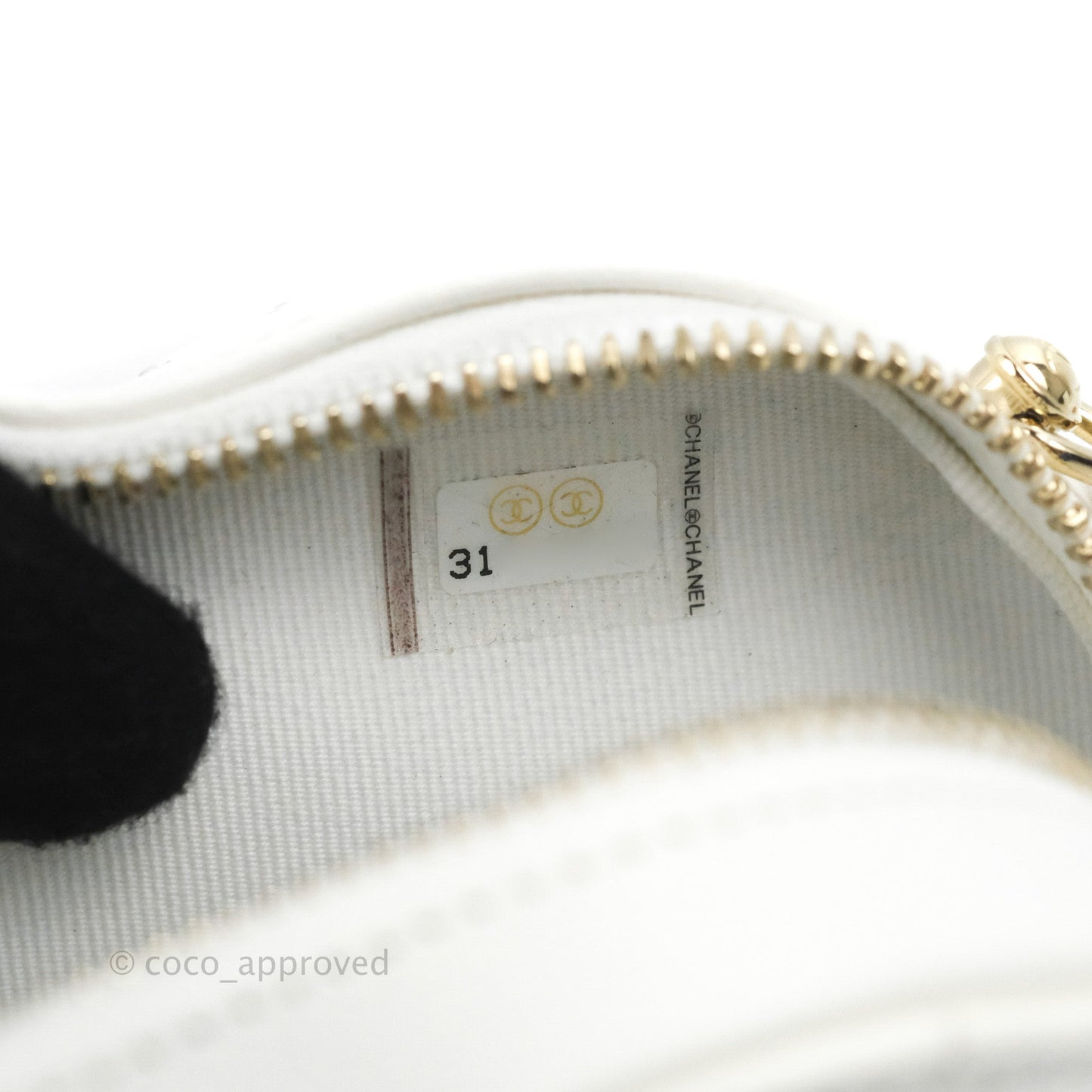 Chanel Small Heart Bag White Lambskin Gold Hardware 22S