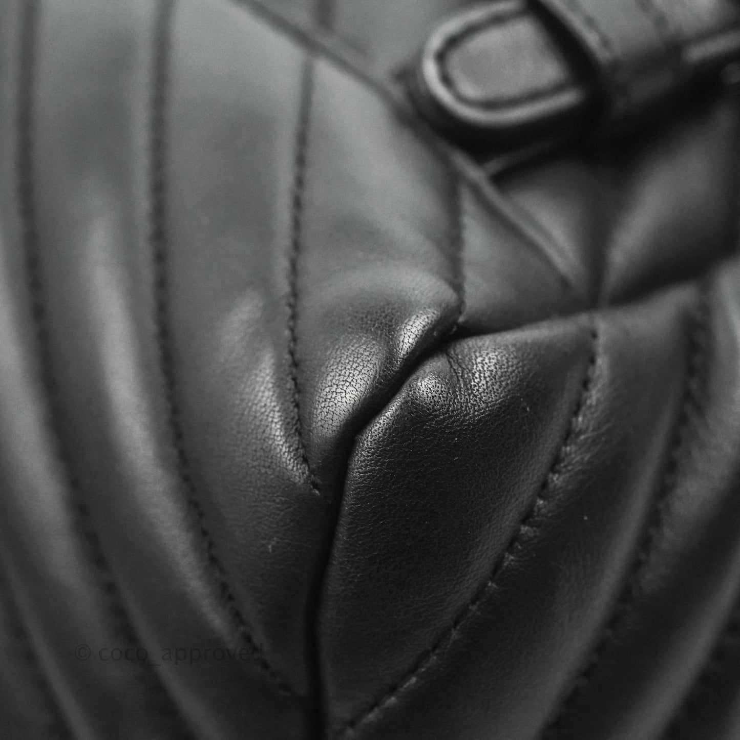 Chanel Medium Chevron Urban Spirit Backpack Black Calfskin Silver Hardware