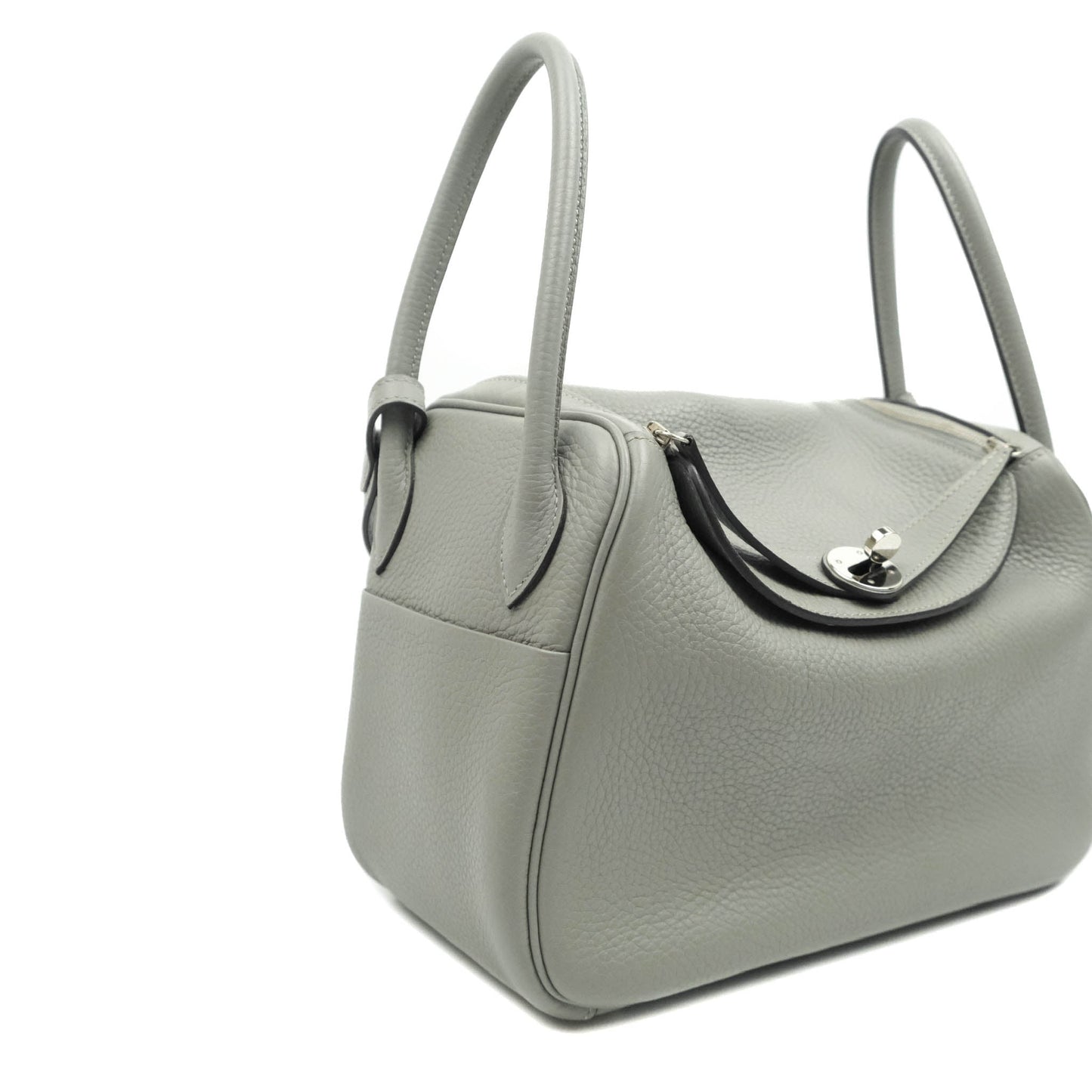 Hermès Lindy 26 Taurillion Clemence Gris Mouette Palladium Hardware