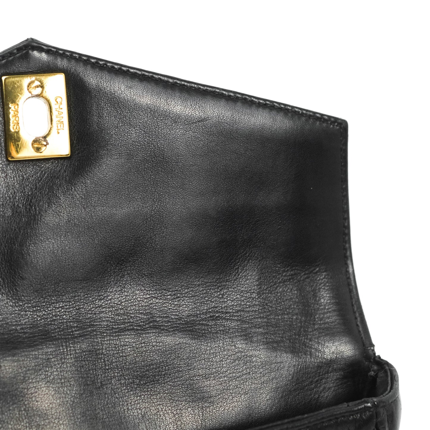 Chanel Vintage Belt Bag Quilted Black Lambskin 24K Gold Hardware