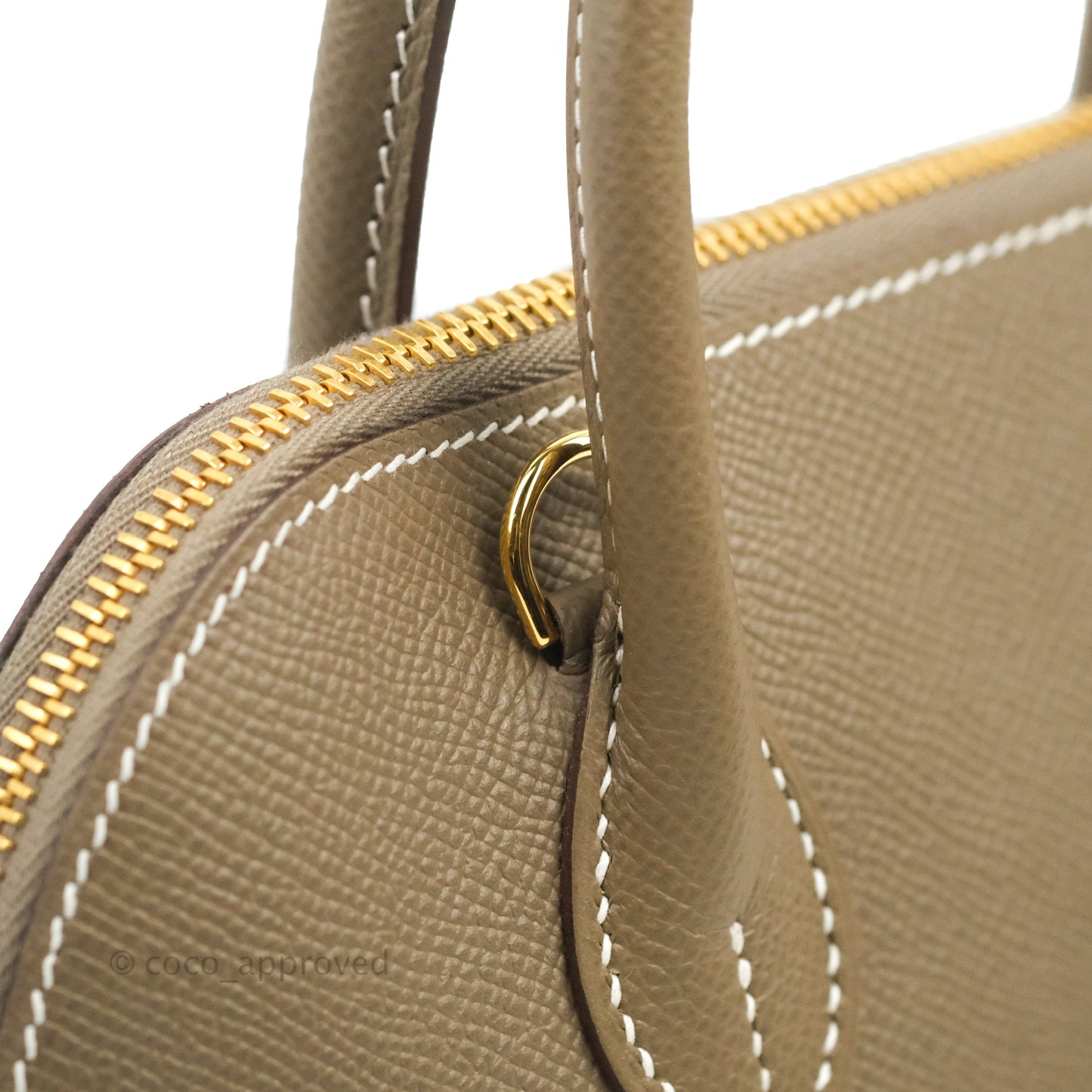 Hermès Bolide 1923 25 Etoupe Epsom Gold Hardware