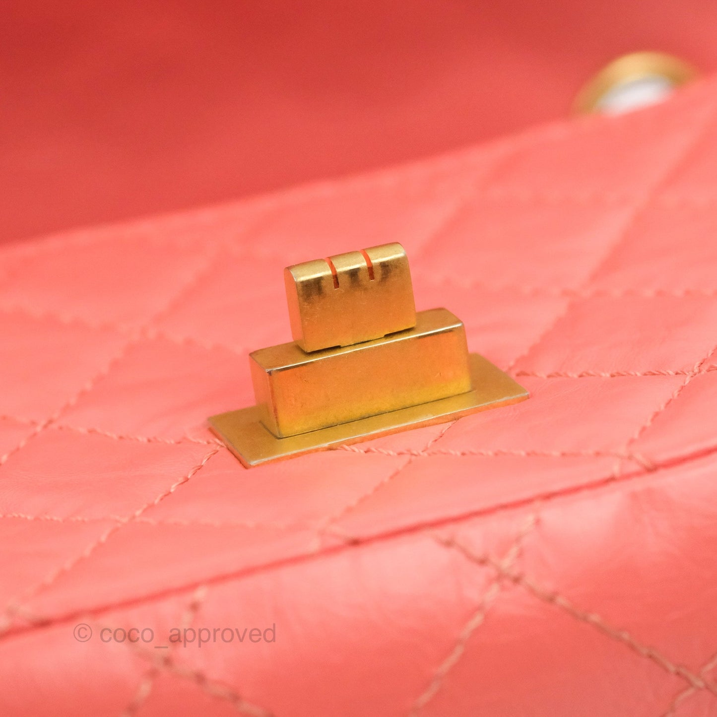 Chanel Mini Reissue 224 Pink Aged Calfskin Aged Gold Hardware