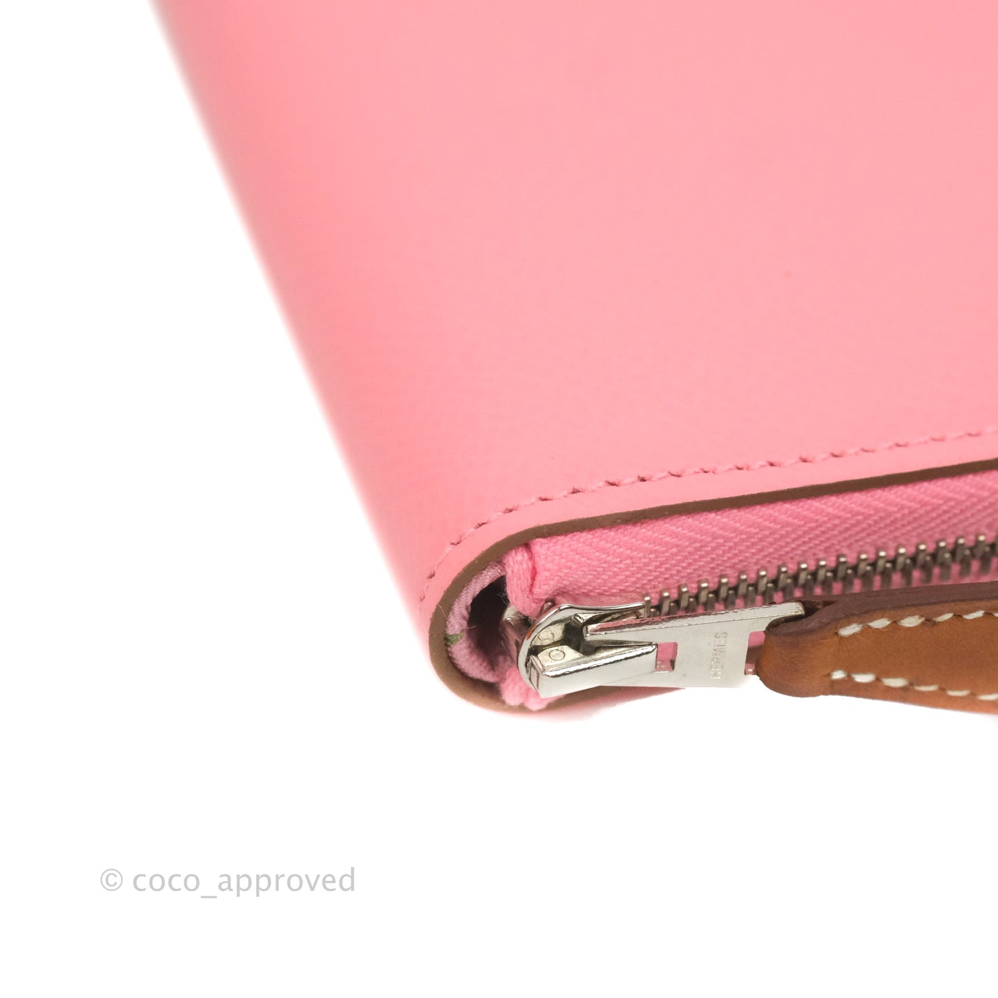 Hermès Silk In Compact Wallet Rose Lipstick Epsom
